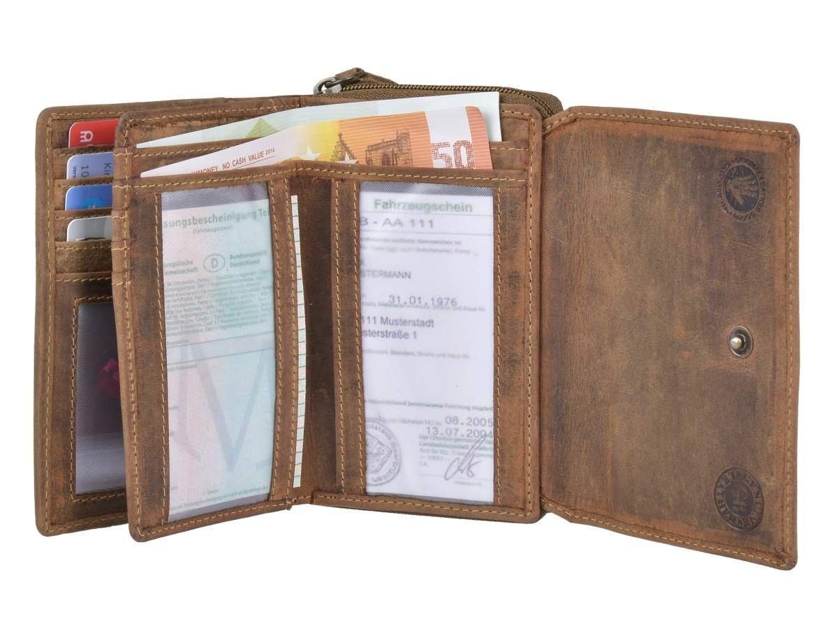 Greenburry Geldbörse Vintage RFID, Damenbörse, Lederbörse, Portemonnaie