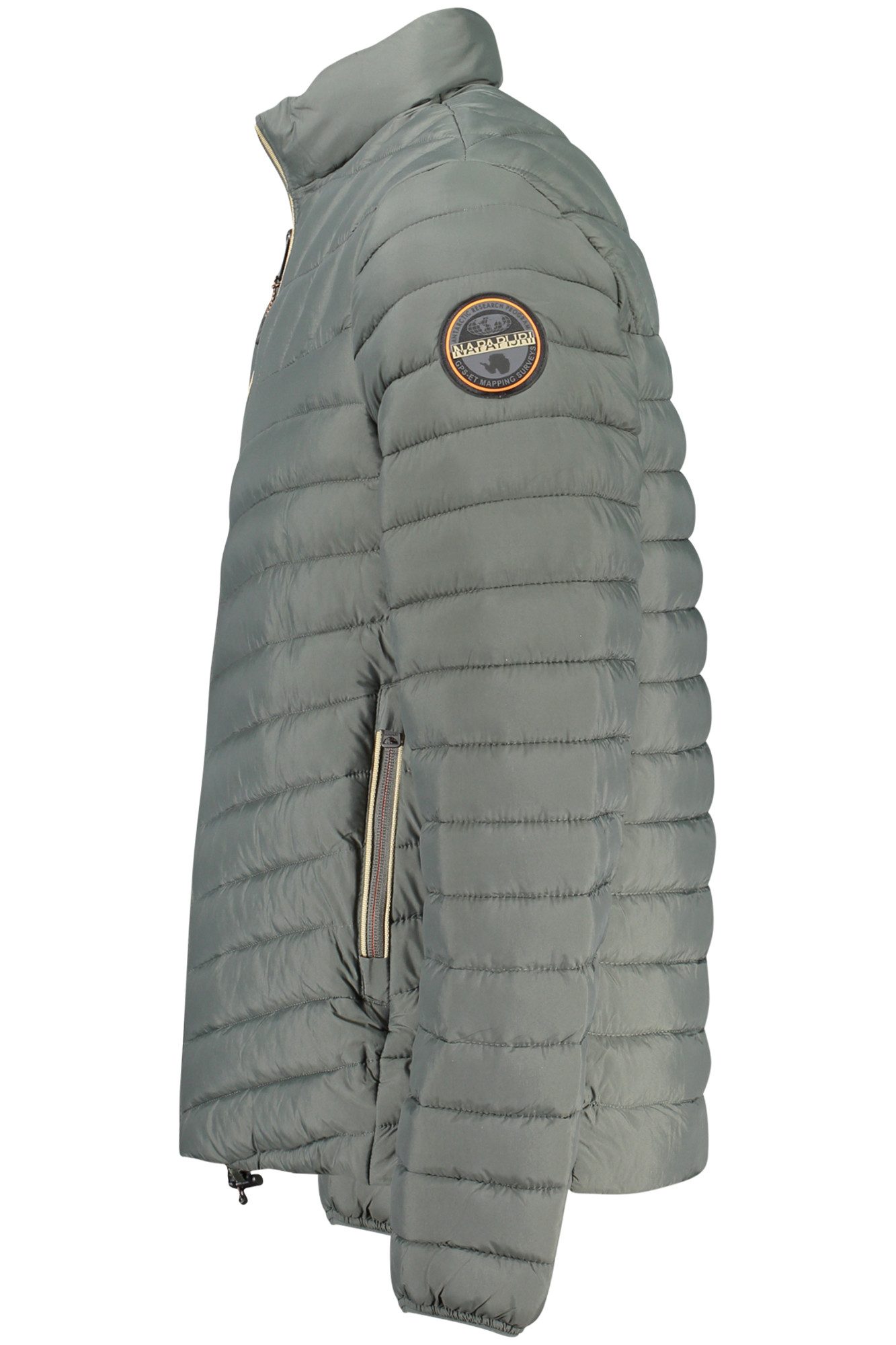 Napapijri Outdoorjacke Grüne Herrenjacke mit Taschen, Reißverschluss & Logo-Applikation