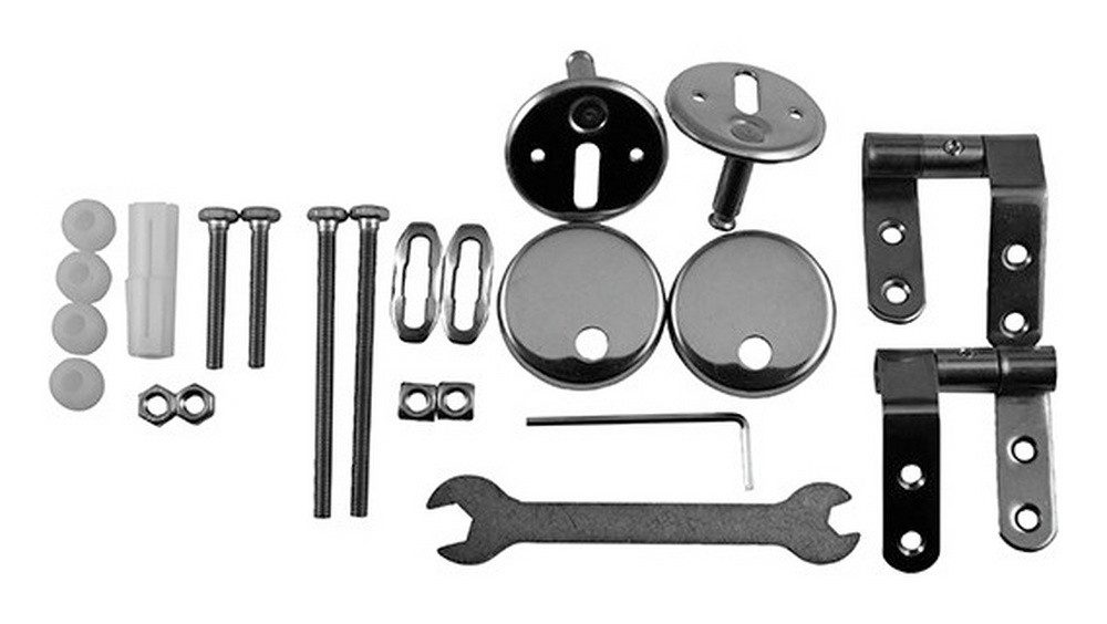 Duravit WC-Deckel-Scharnier, Scharnierpaar für Sitz - Edelstahl