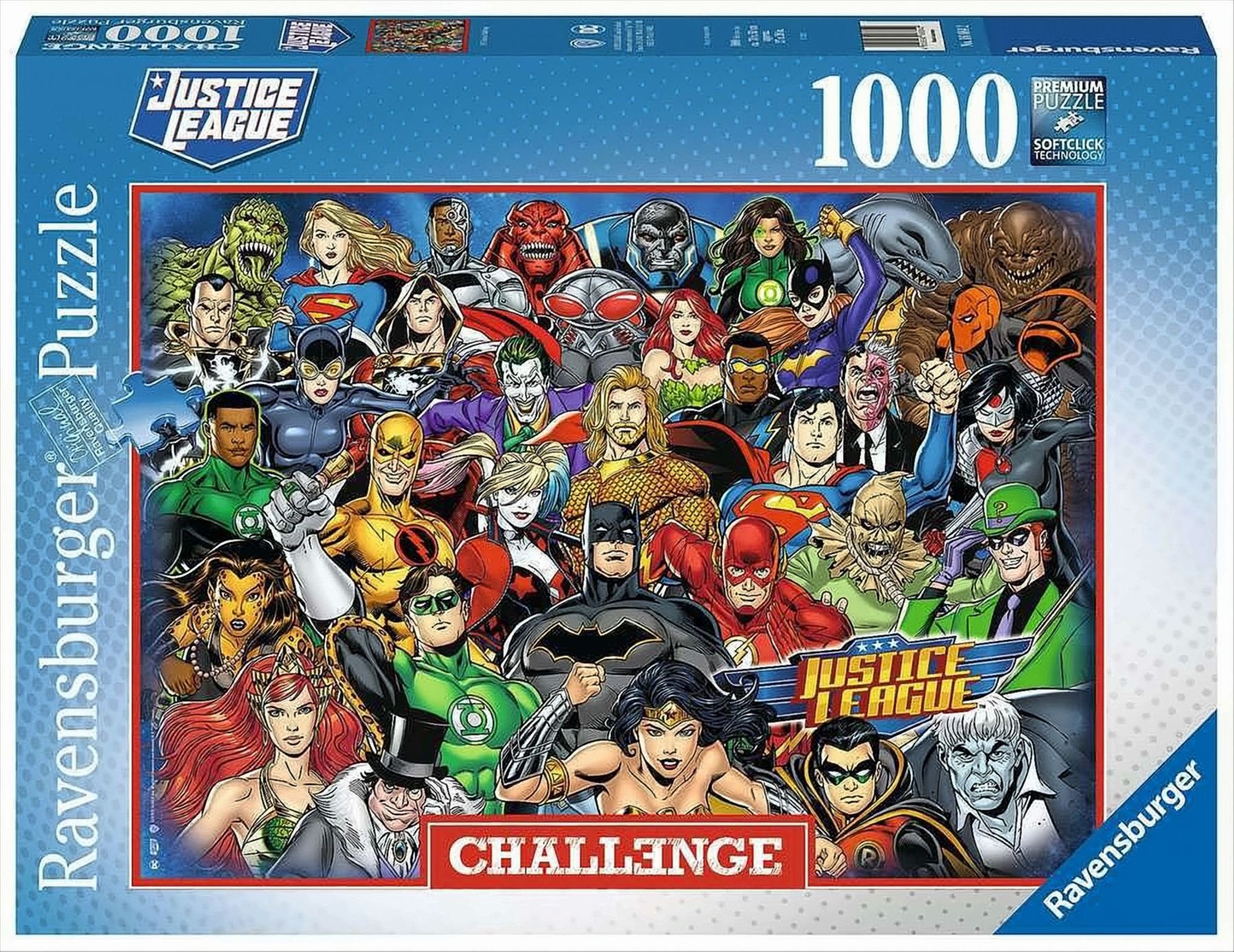 Ravensburger Puzzle Ravensburger - Challenge DC Comics, 1000 Teile, Puzzleteile