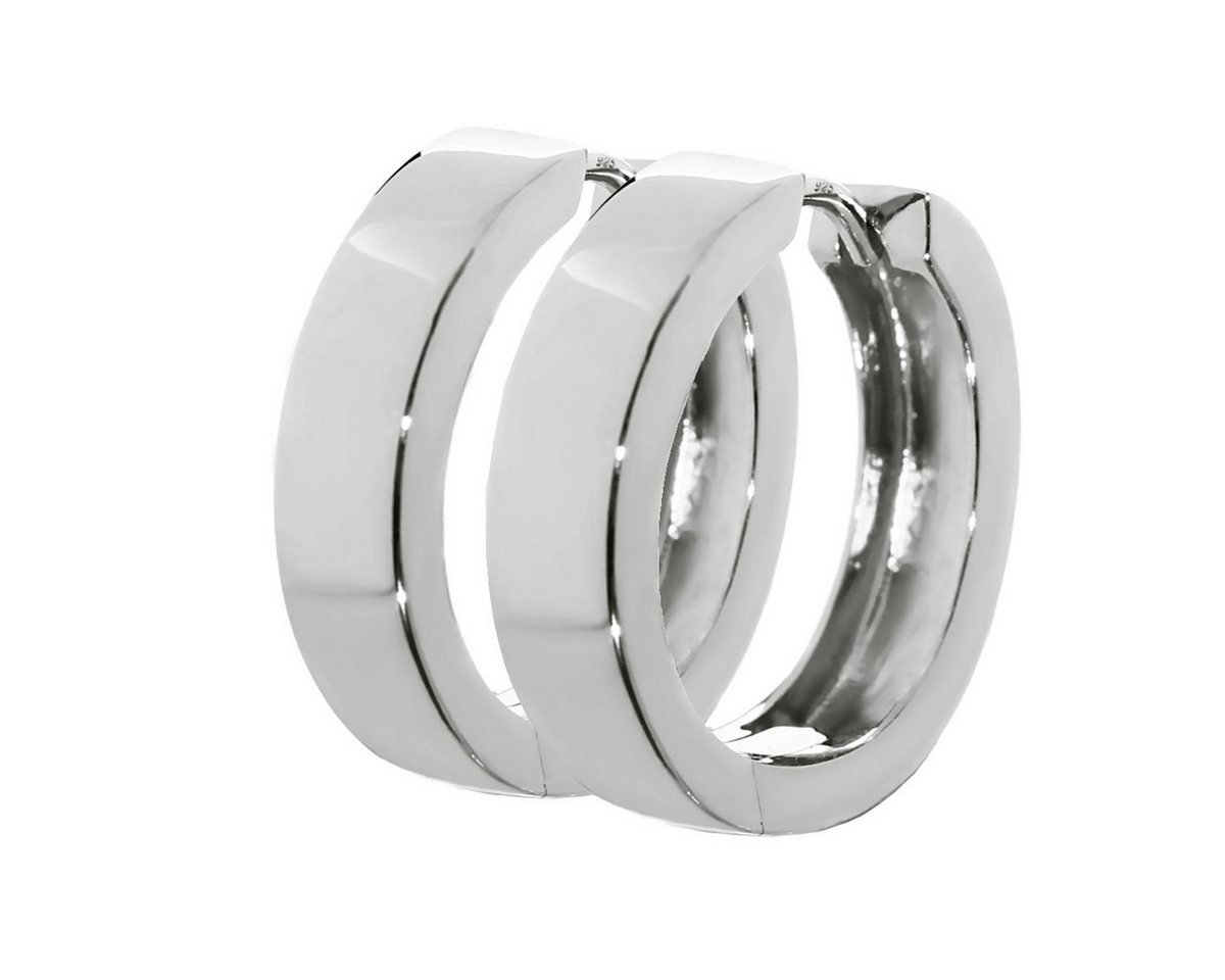 NKlaus Klappcreolen Paar 925 Sterlingsilber Klappcreolen Ohrringen 17, (1 Paar - 2 Stück)