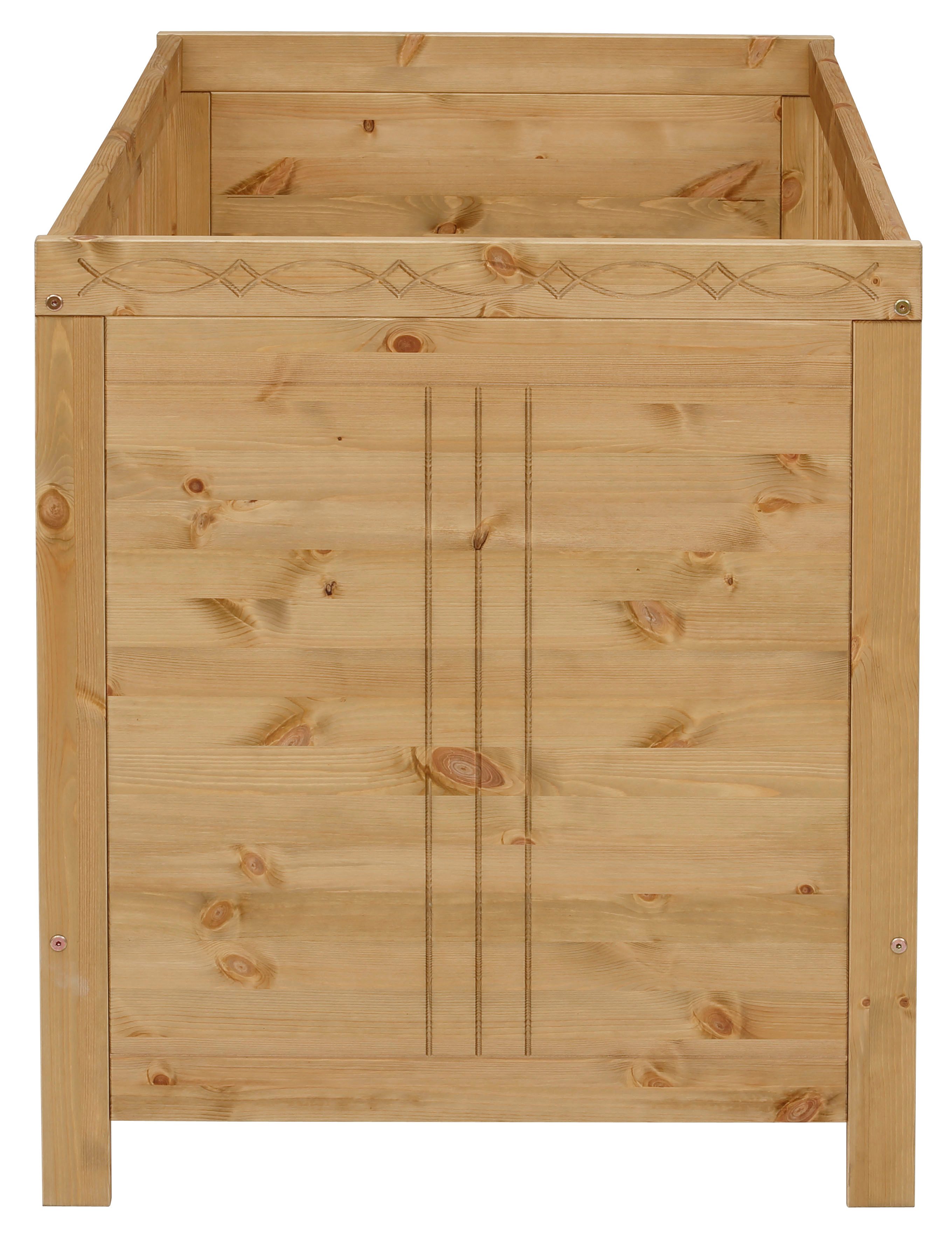 Lüttenhütt Indra baby cot, removable bars, 4-position adjustable lying height, FSC® certified solid wood, country style with great details