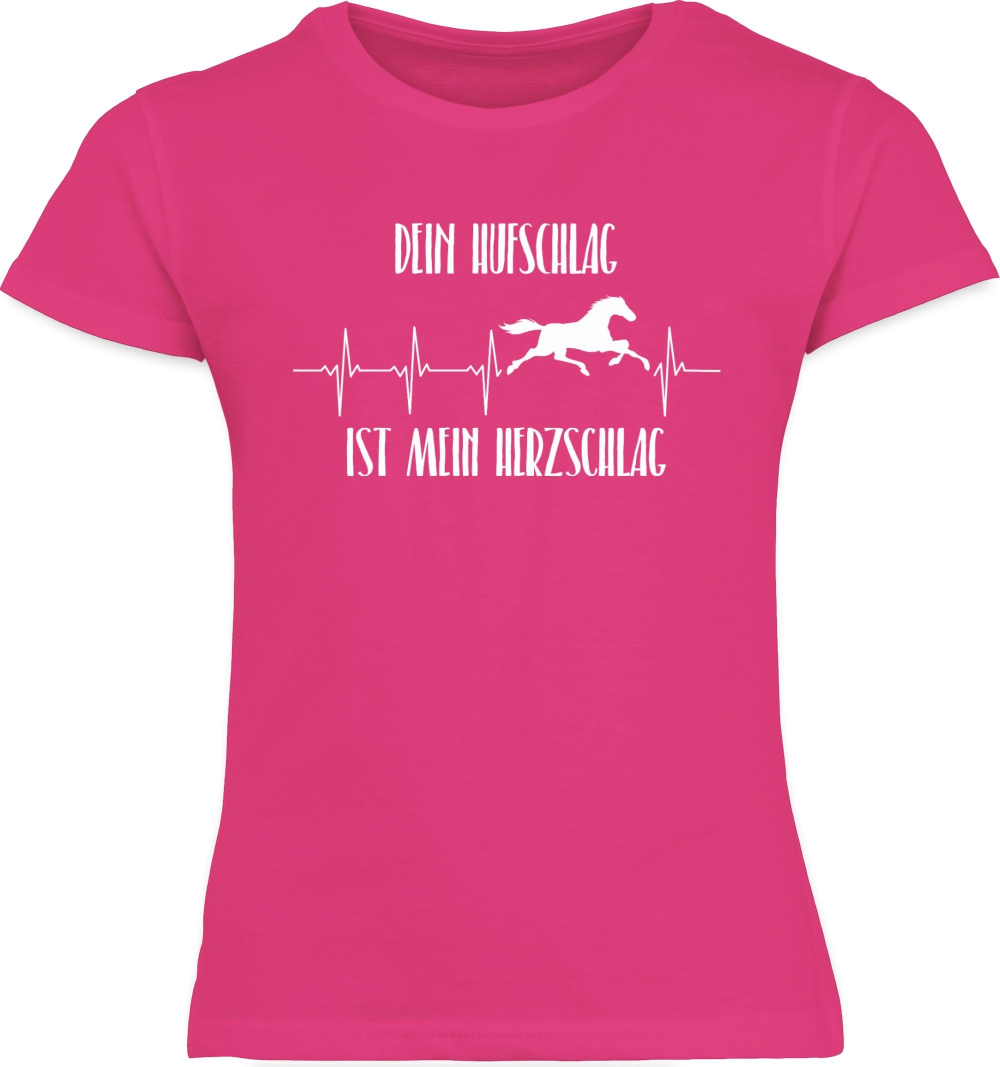 mein Shirtracer T-Shirt ist Fuchsia Hufschlag Pferd Herzschlag Dein 3