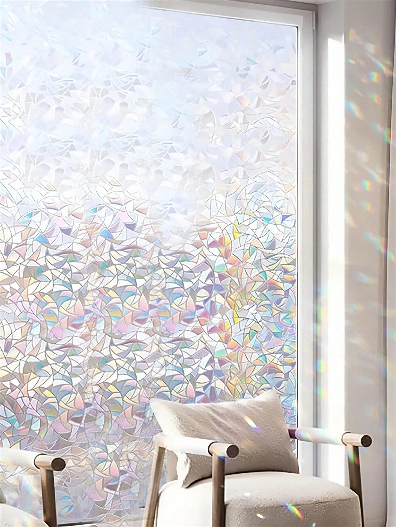 HomeBella Fensterfolie Sichtschutz Fensterfolie selbsthaftend Blickdicht, dekorativ UV Schutz fuer Glas Tueren und Fenster