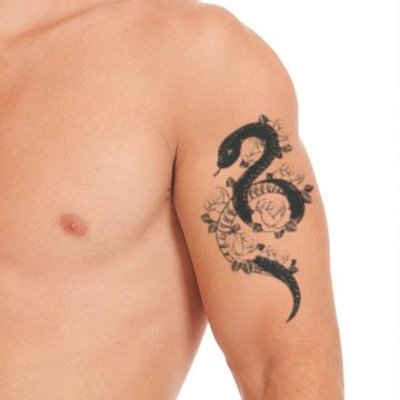 FOREVER NEVER Schmuck-Tattoo Blumen - Schlange