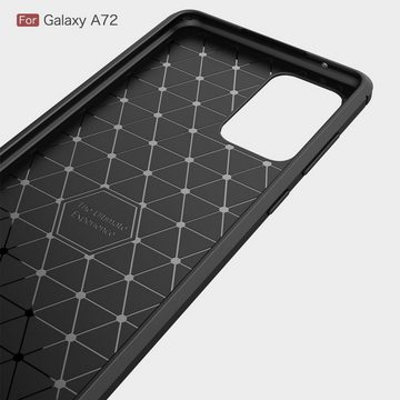 König Design Handyhülle Samsung Galaxy A72, Samsung Galaxy A72 Handyhülle Backcover Schwarz