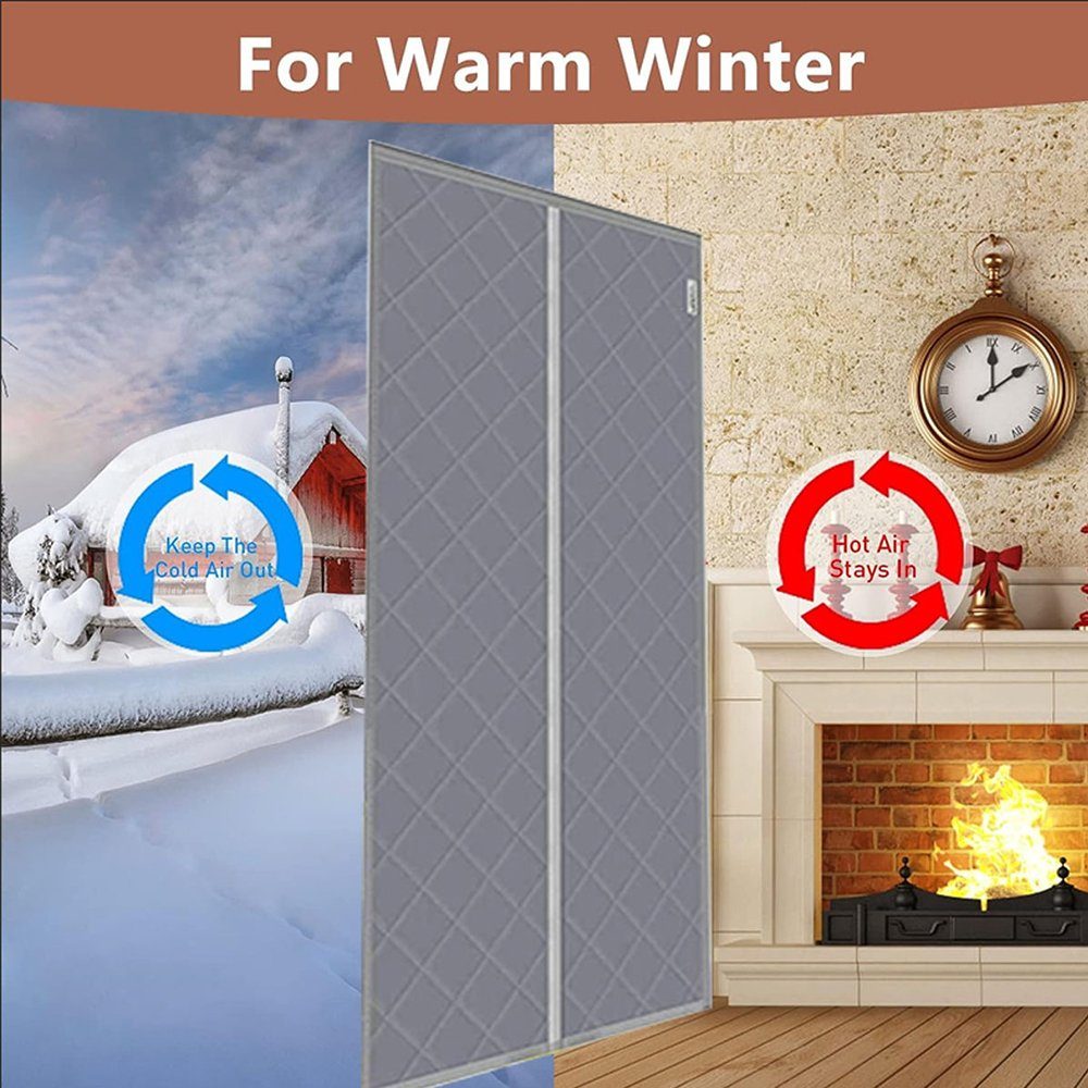 Winter-Schlafzimmer-Trennvorhang, Türvorhang Langlebig, Wasserdicht, Blusmart
