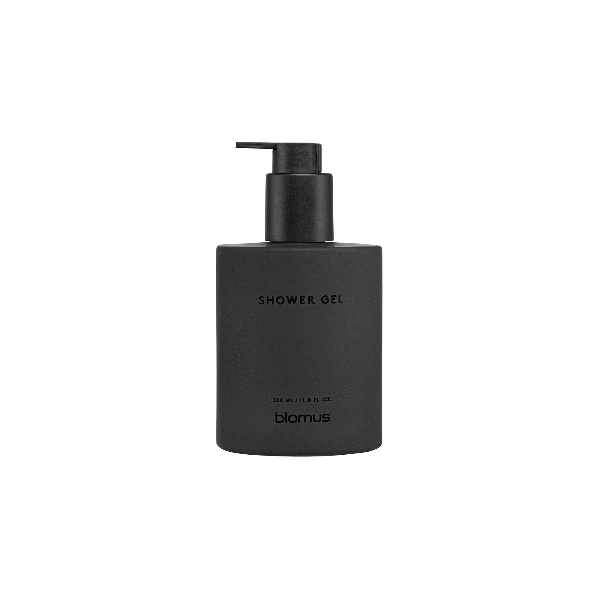blomus Seifenspender Shower Gel -KIREI- Glasflasche, Duschgelflasche: Organizer aus Glas, Stilvolle Glasflasche, Nachhaltig, inkl. Wandhalterung
