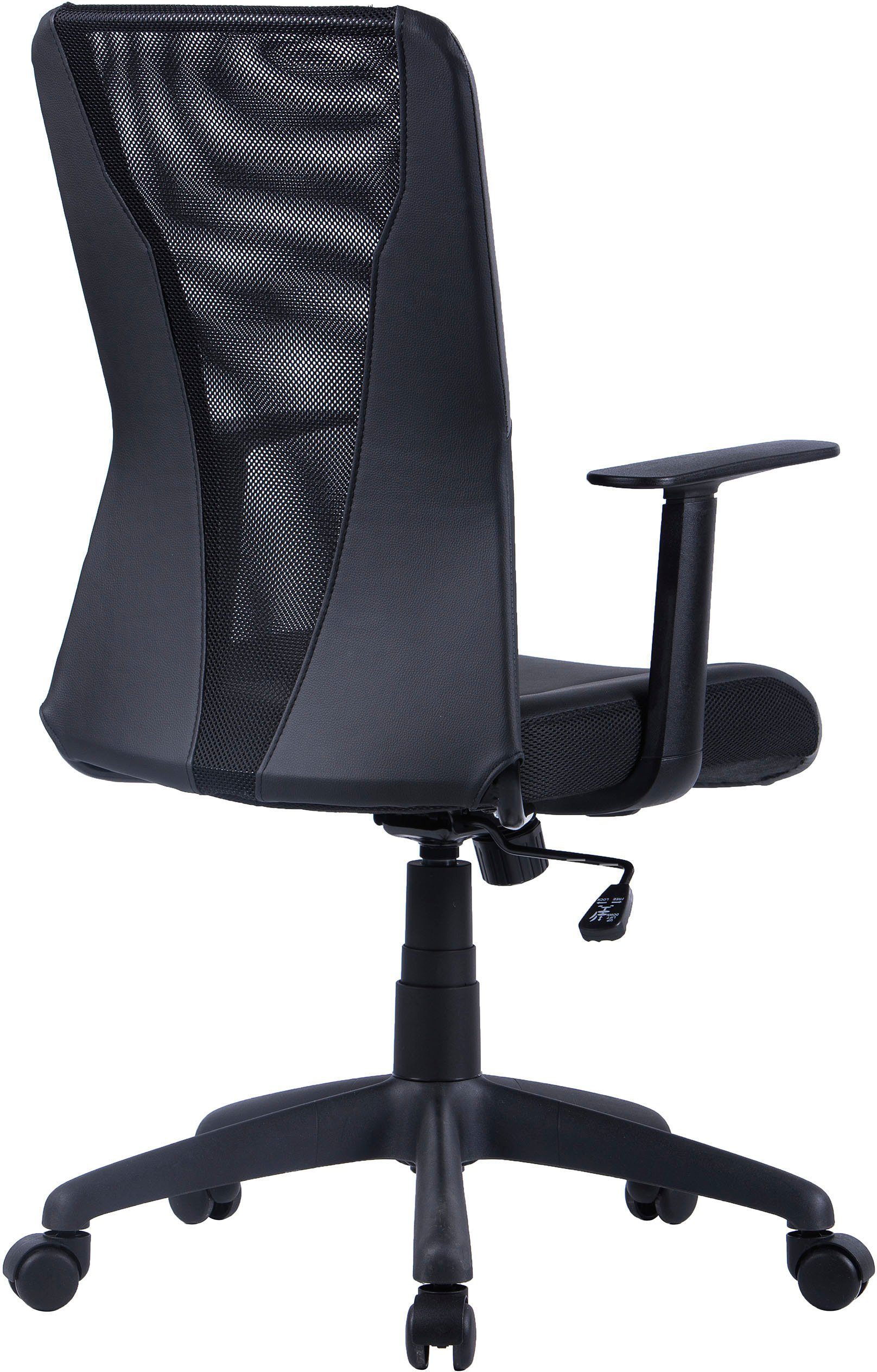 | / Rückenlehne Flash St), / Bürostuhl schwarz grau moderner Drehstuhl (1 grau mit schwarz byLIVING atmungsaktiver