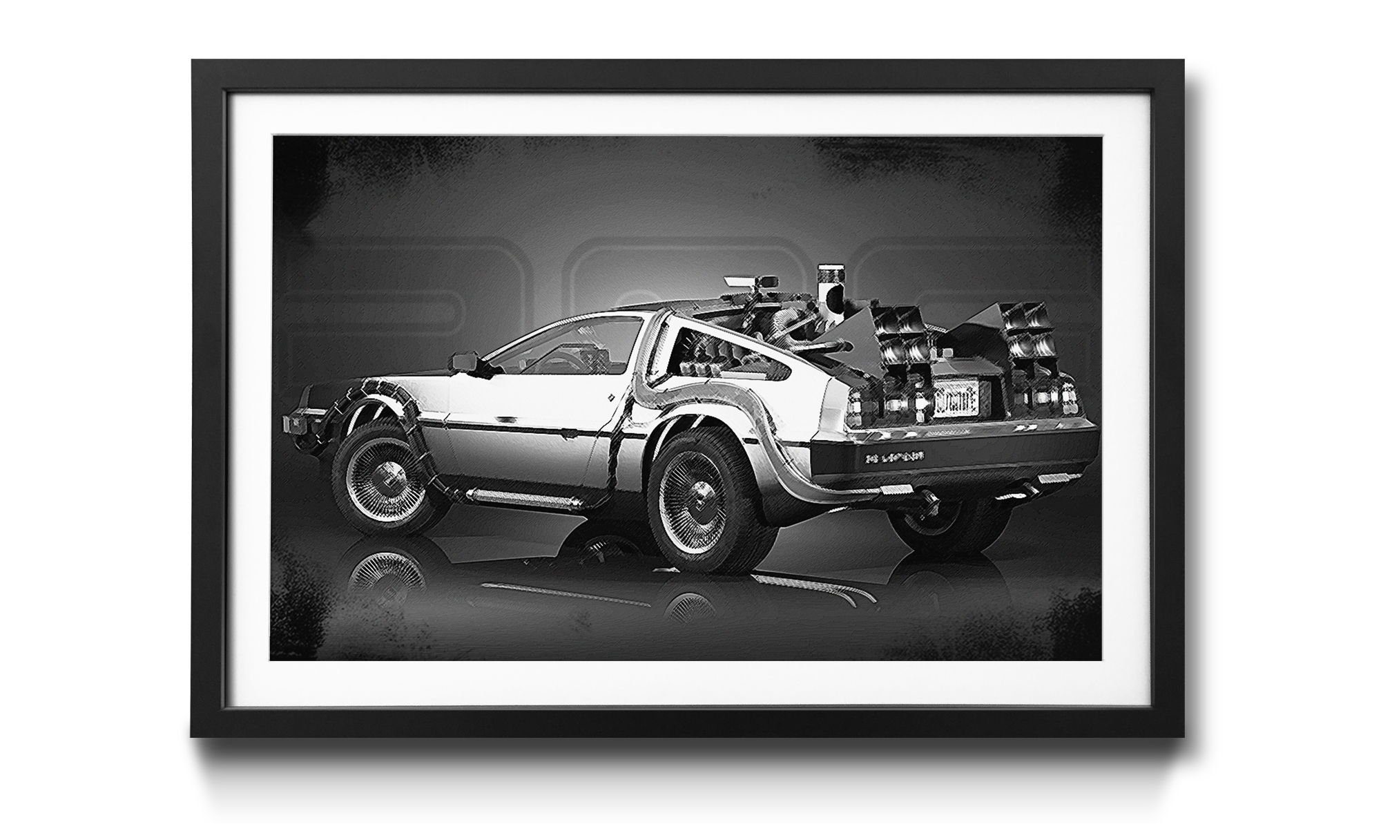 WandbilderXXL Bild mit Rahmen DeLorean, Film-Momente, Wandbild, in 4 Größen erhältlich