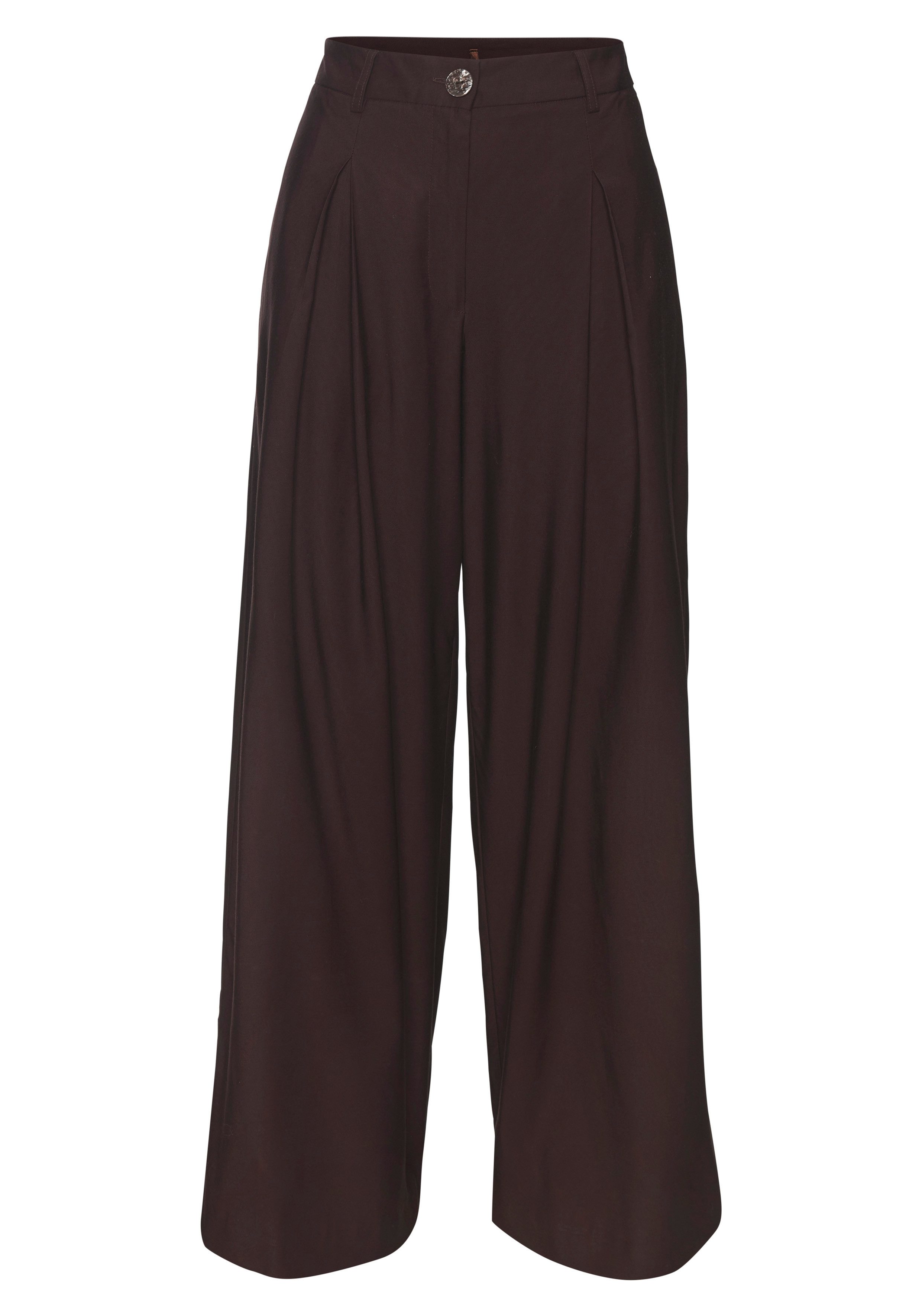 French Connection Bundfaltenhose mit luftig-weitem Bein aus leichter Webware mit Viskose, Sommerhose, Casual-chic – Bild 2 von 5