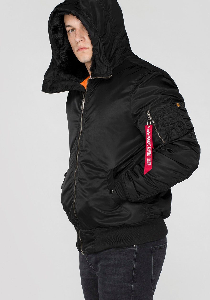 Alpha HOODED black Industries MA-1 Bomberjacke