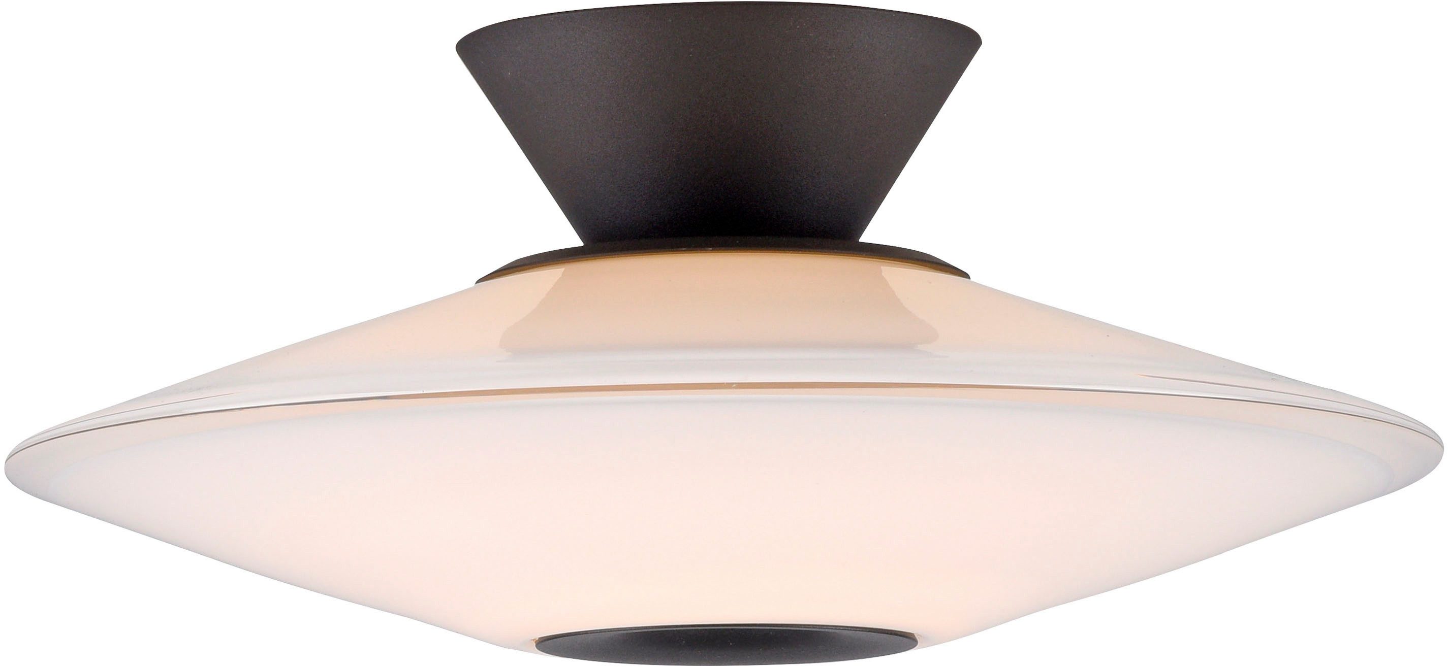 Paul Neuhaus LED Deckenleuchte ELIPSA, LED fest integriert, Warmweiß, Dimmfähig über separaten Tronicdimmer, Opalglas