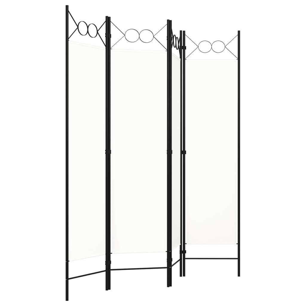 vidaXL Raumteiler 4-tlg. Raumteiler Weiß 160x180 günstig online kaufen