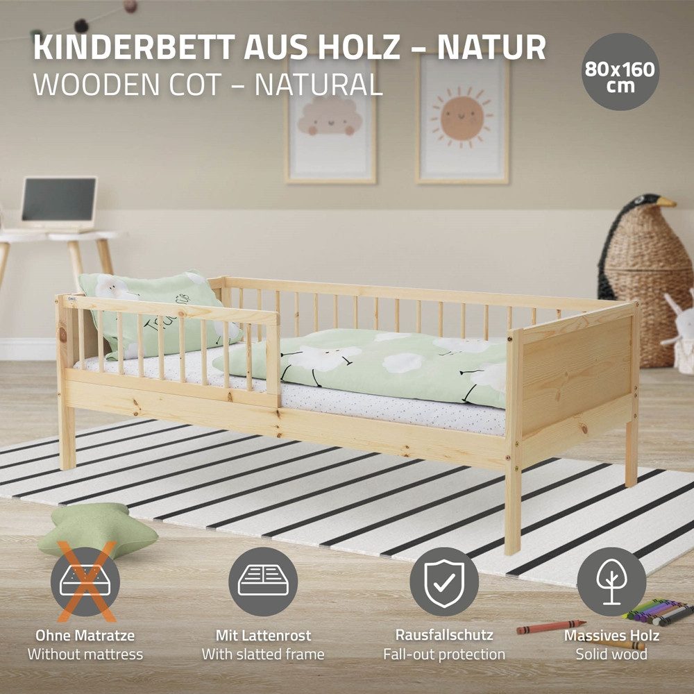 ML-DESIGN Kinderbett Bodenbett Juniorbett inkl. Lattenrost günstig online kaufen