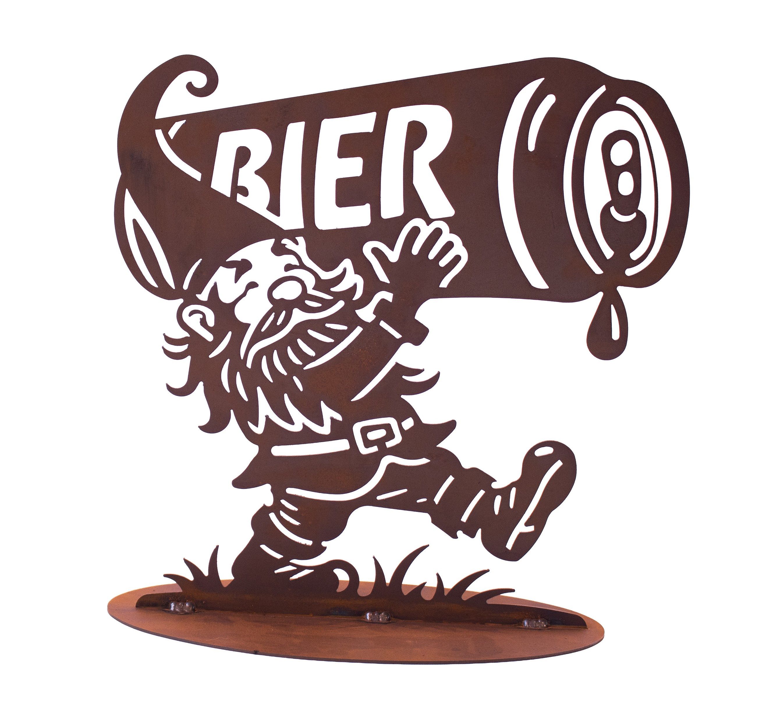 Ferrum Art Design Gartenfigur Edelrost Metall Rostoptik Gartendeko Figur Stecker Ferrum Wichtel