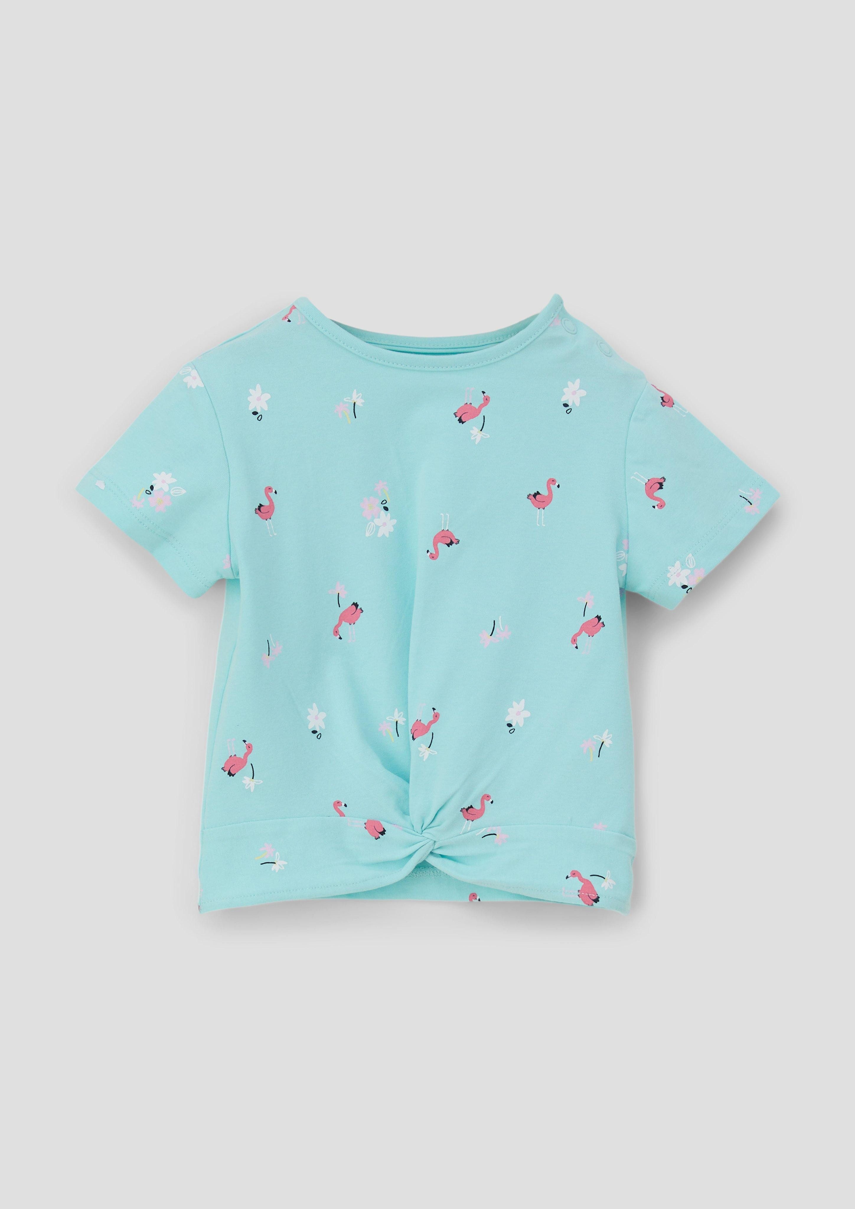 s.Oliver Kurzarmshirt T-Shirt mit Knoten-Detail Knoten günstig online kaufen