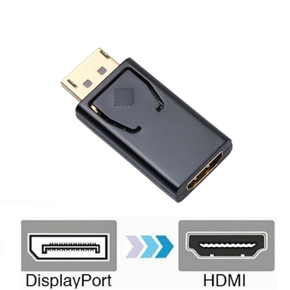 DP auf HDMI Adapter Displayport Konverter Stecker 1080p 4K Full HD Audio- & Video-Adapter