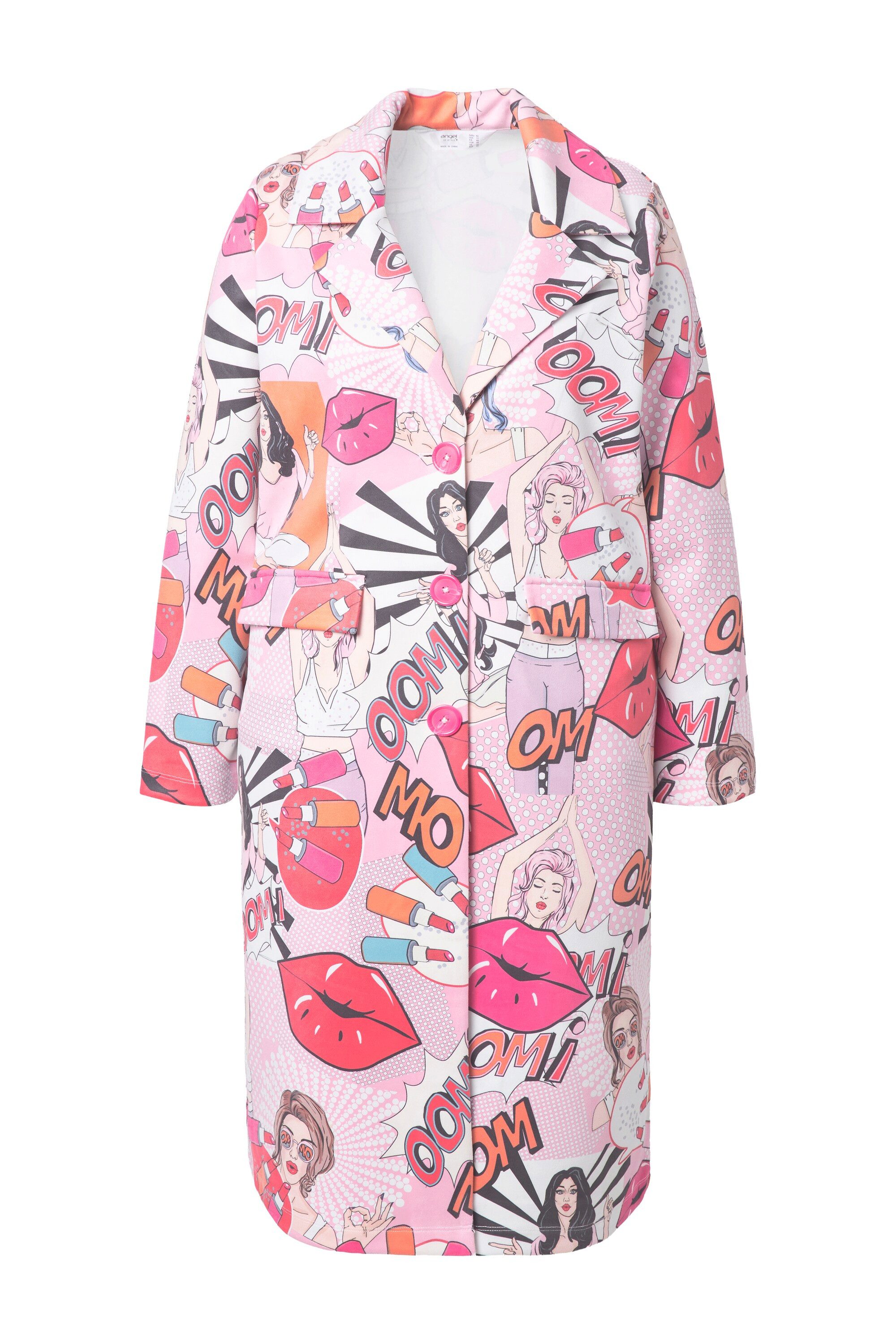 Angel of Style Blusenblazer Longblazer bequem Comic-Print günstig online kaufen