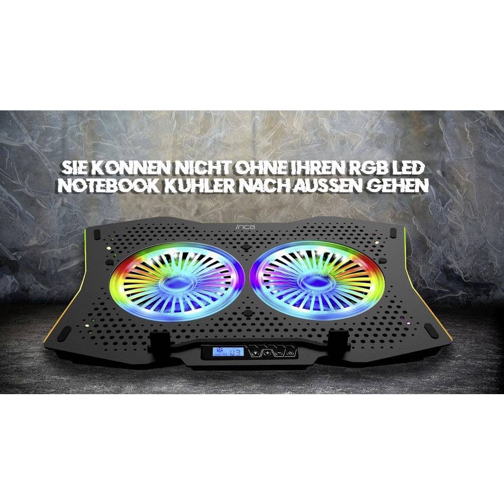 INCA Laptoptisch Notebook Kühler LCD-Bedienfeld, 10-18″ INC-606TGS