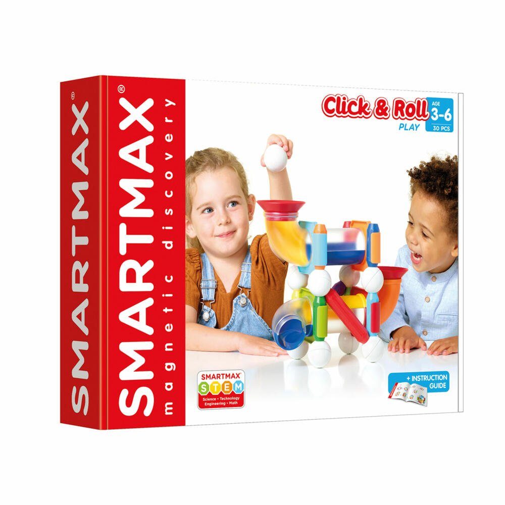 Smart Games Kugelbahn-Bausatz SmartMax Click & Roll, (30-tlg)