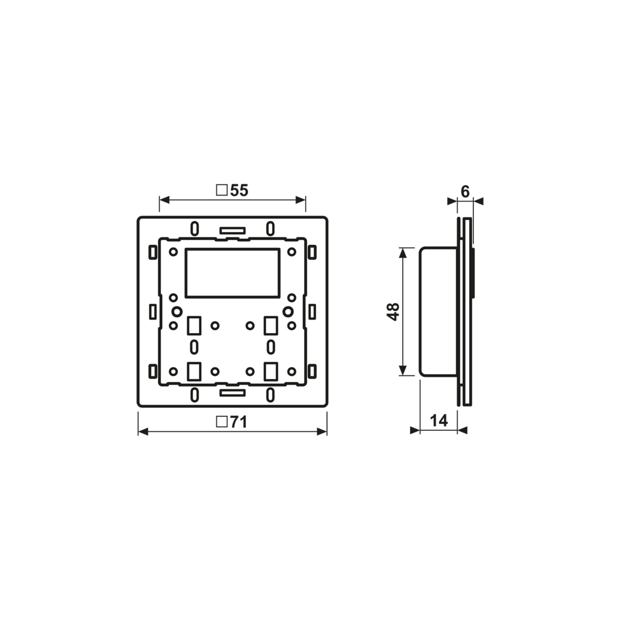 JUNG Heizkörperthermostat Jung KNX Komp.Raumcontroller Modul 4093 KRM TS D