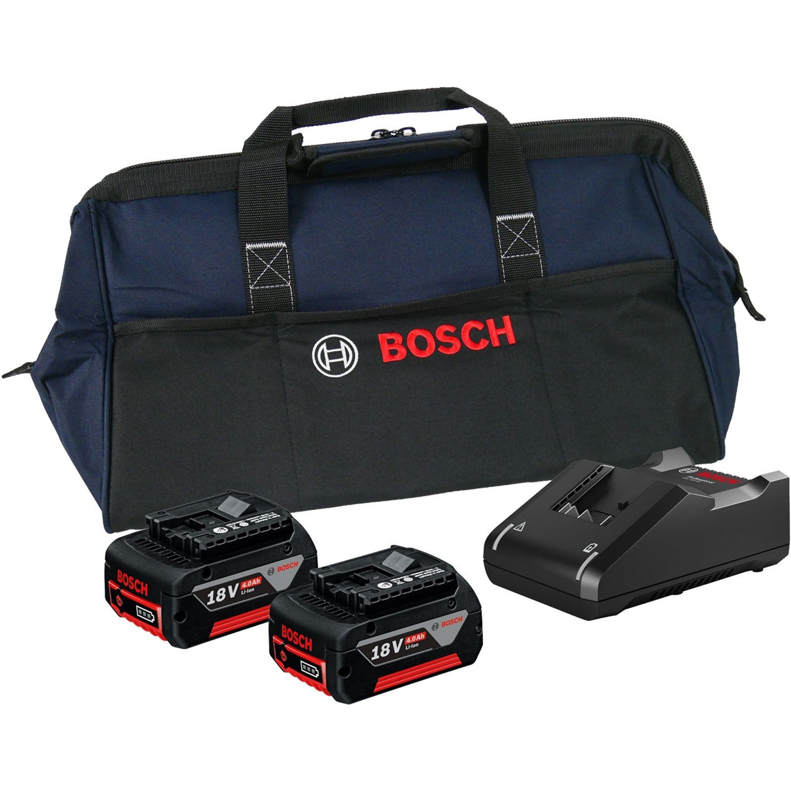 BOSCH Bosch Starter-Set 18V / 2x 4,0 Ah Akku + Ladegerät GAL 18V-40 in Handw Werkzeug-Akku-Ladetechnik