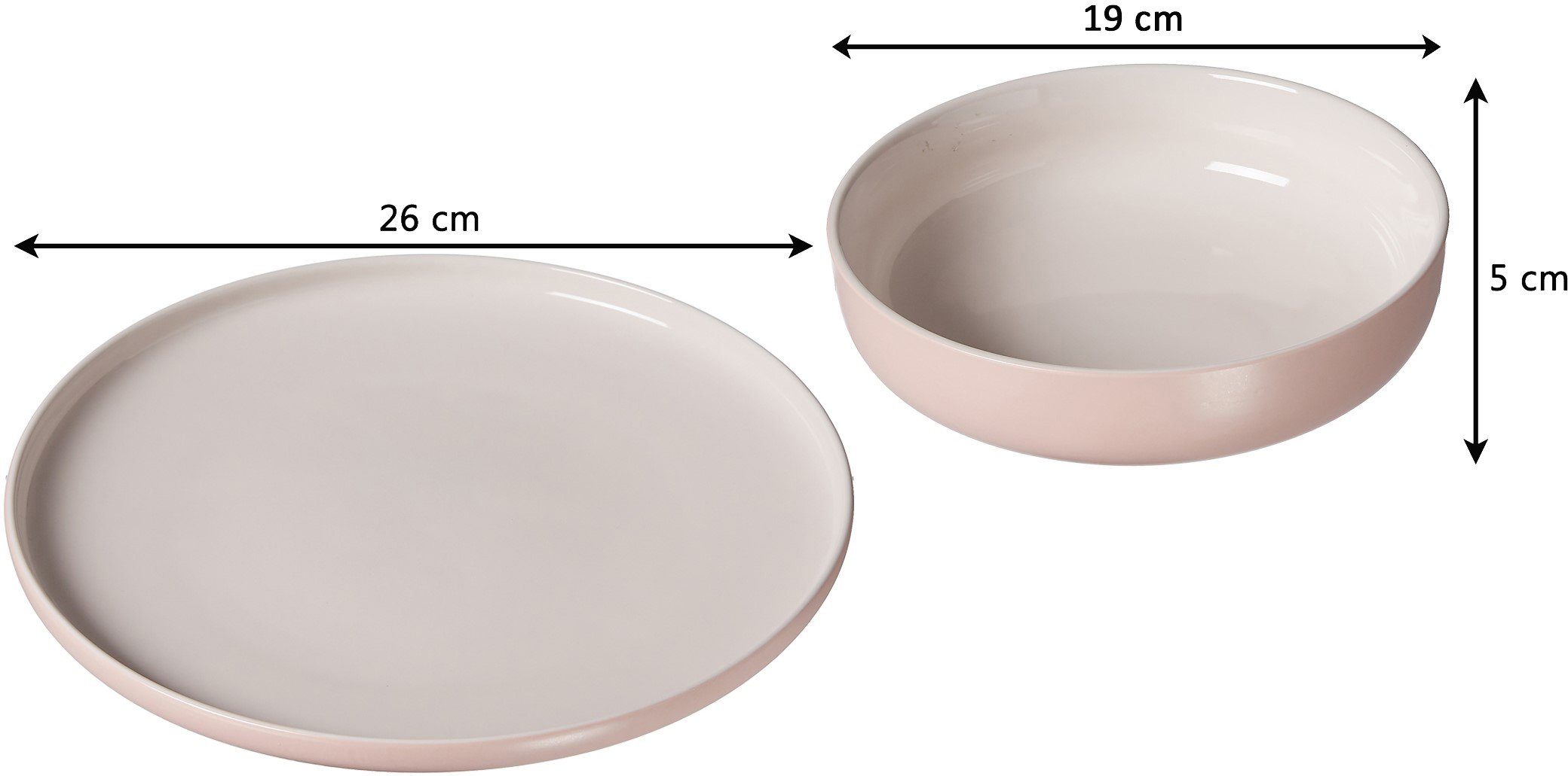 Ritzenhoff & Breker Tafelservice Teller Set, Geschirr-Set Jasper (8-tlg), 4 Personen, Steinzeug, Scandic Style, 8 Teile, für 4 Personen