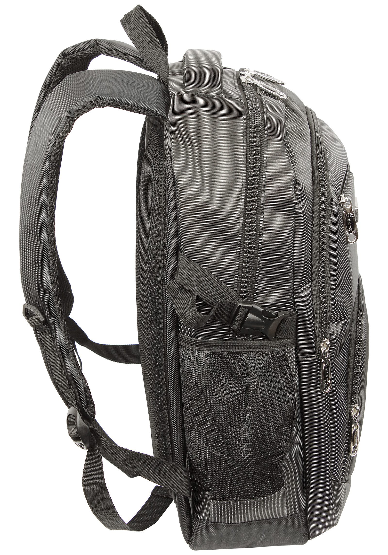 BAG STREET INTERNATIONAL Laptoprucksack Großer Business Rucksack Laptopfach 16" gut gepolstert Daypack schwarz – Bild 4 von 5