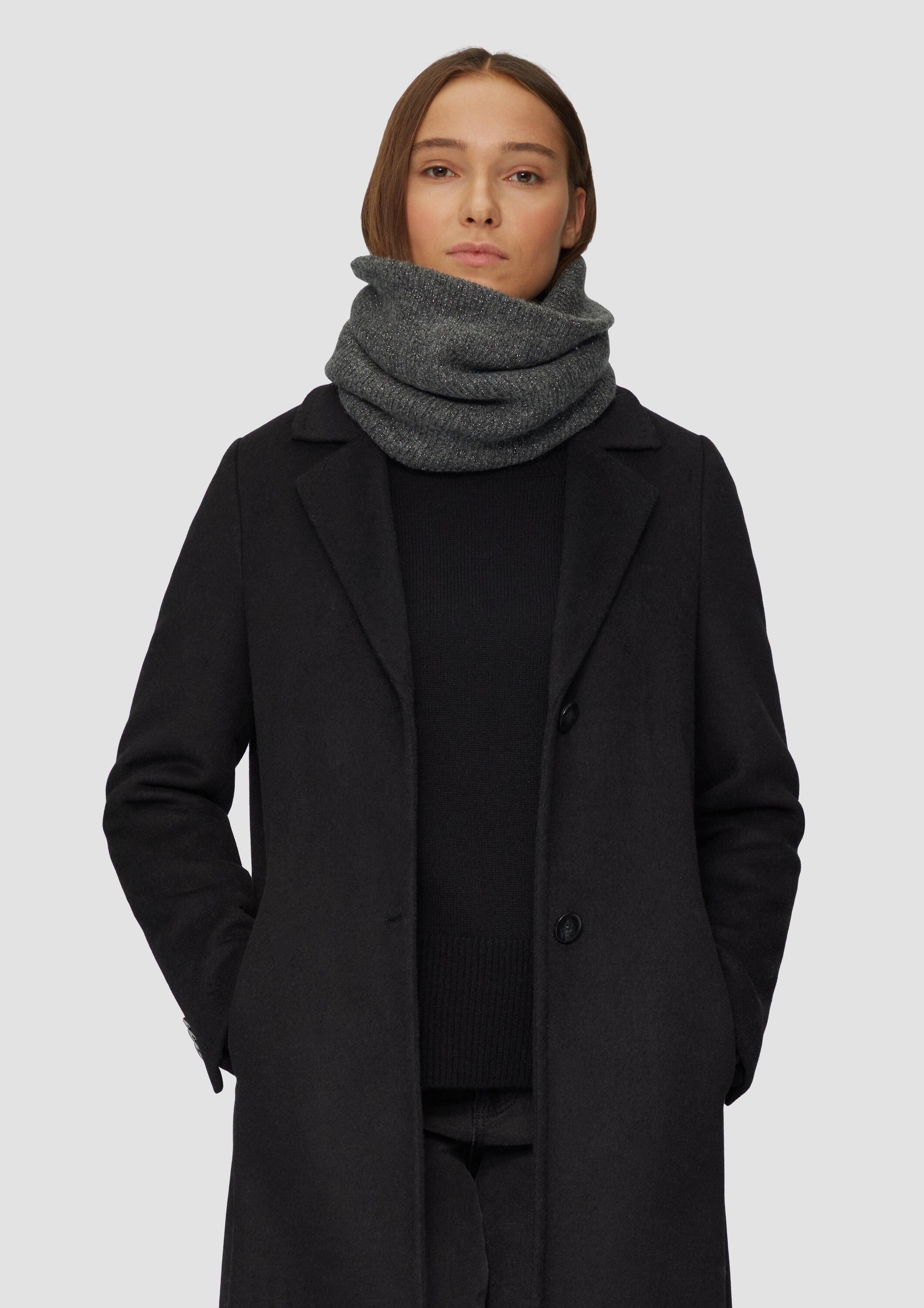 s.Oliver Loop Snood, Loop-Schal mit Logo-Ring