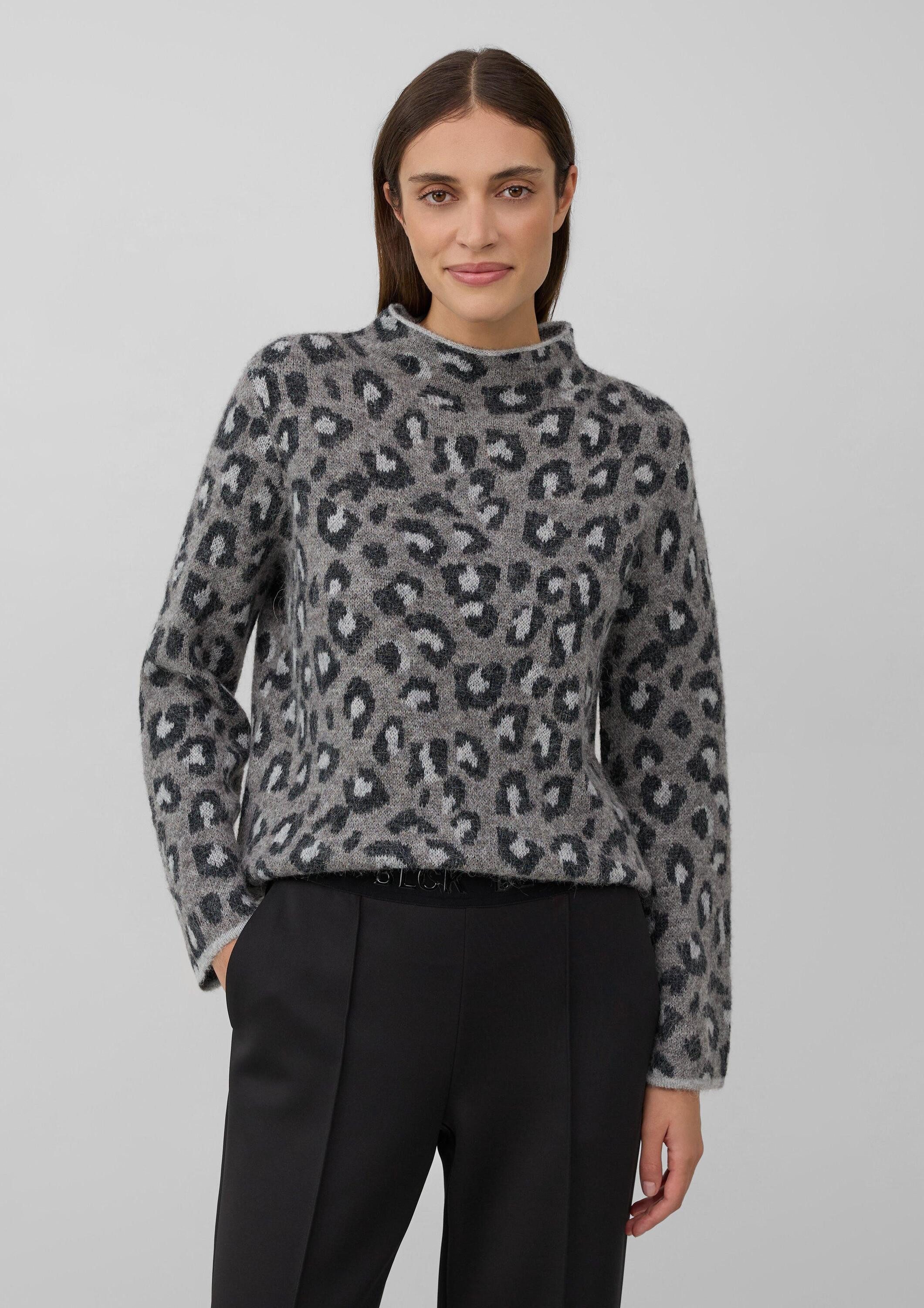 s.Oliver Longpullover Strickpullover Relaxed-Fit-Pullover aus Alpaka-Wollmi günstig online kaufen