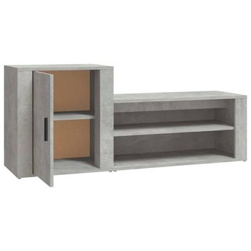 furnicato Schuhschrank Betongrau 130x35x54 cm Holzwerkstoff