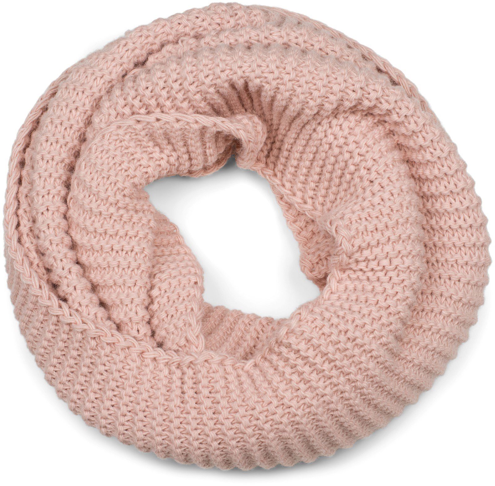 styleBREAKER Strickschal, (1-St), Strick Loop Linksstrick Rose