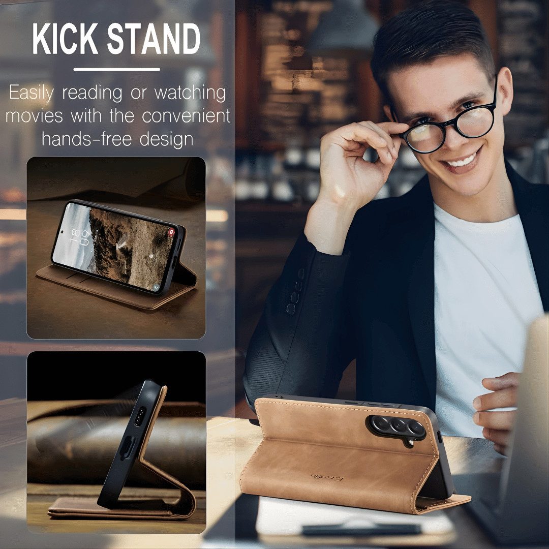 SmartUP Smartphone-Hülle für Samsung Galaxy A37 5G Klapphülle Fliphülle Tasche Full Case Cover 6,7 Zoll, Integrierte Standfunktion, zwei Kartenfächer
