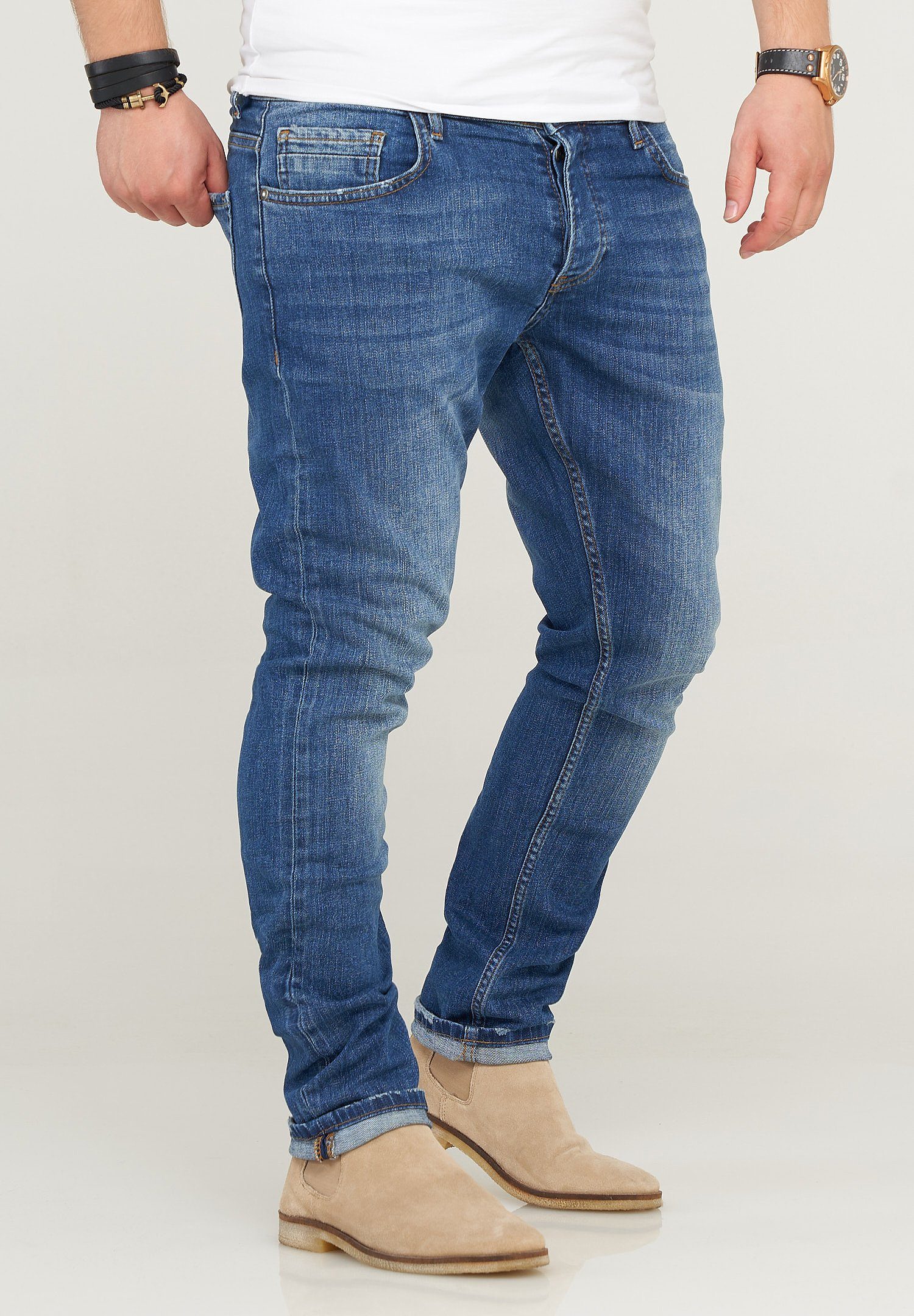 Rello & Reese Slim-fit-Jeans R&RELY Stone-Washed günstig online kaufen