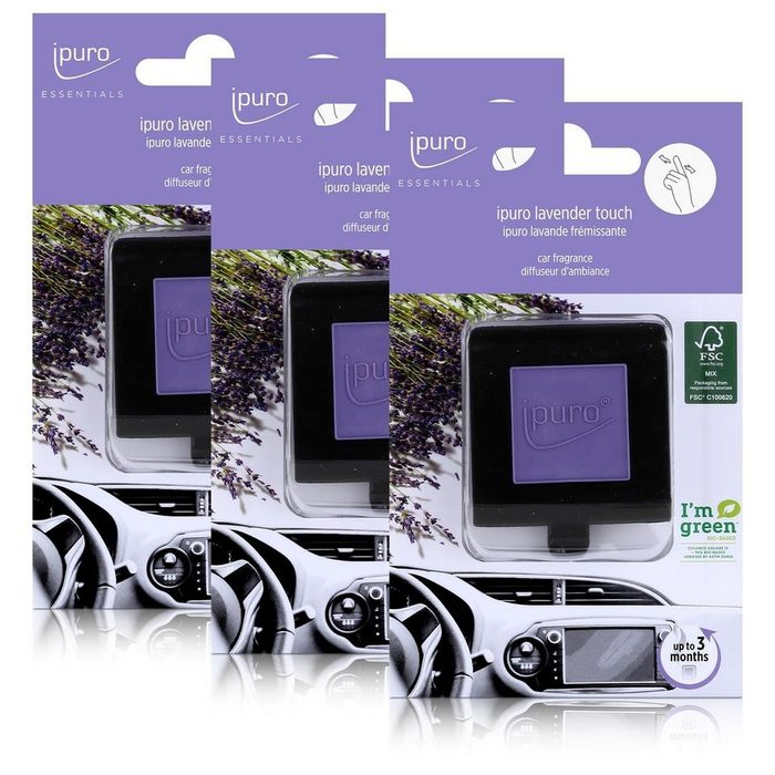 IPURO Raumduft Ipuro Essentials Car Line Autoduft lavender touch - Dufterlebnis (3er