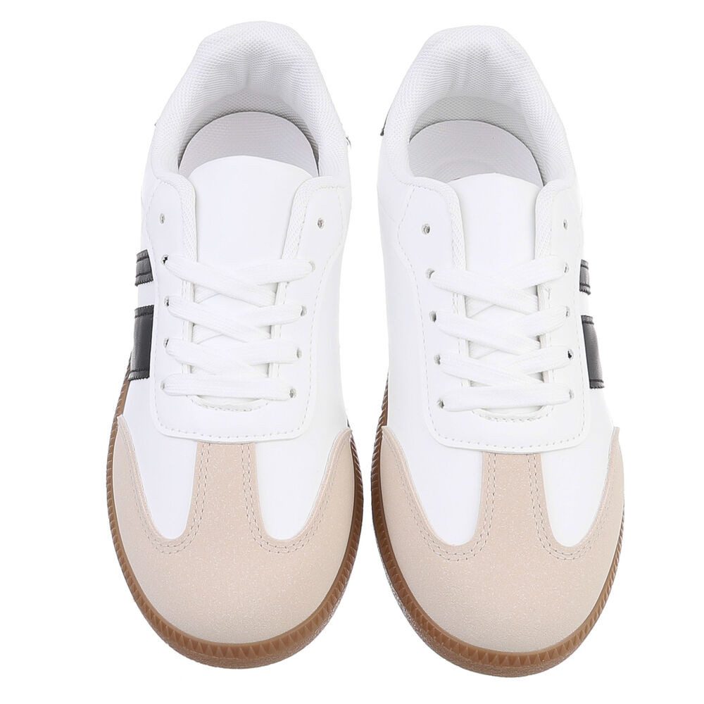 Ital-Design Damen Low-Top Freizeit Sneaker (88519305) Flach Sneakers Low in Weiß – Bild 4 von 5