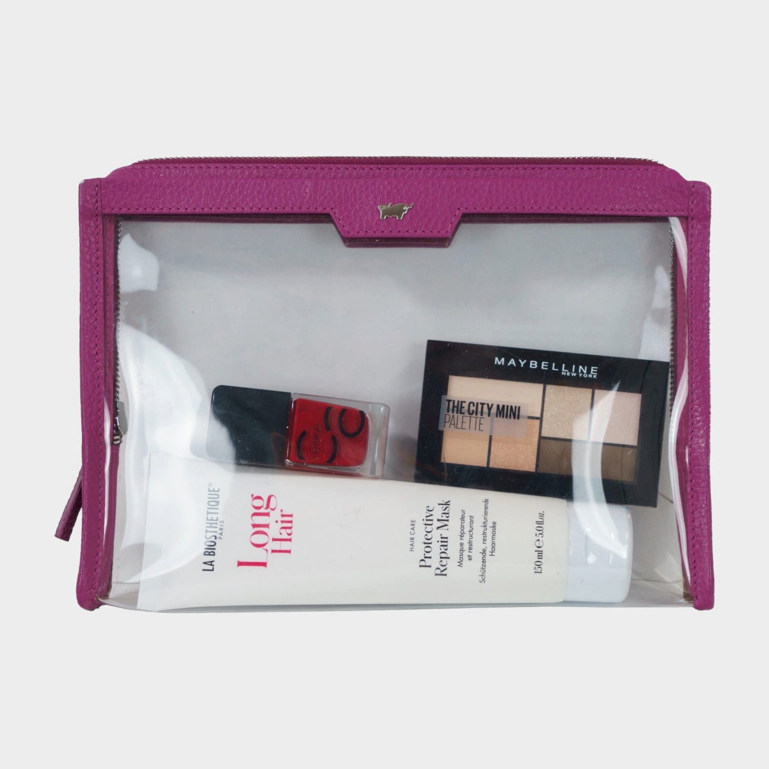 Braun Büffel Beuteltasche Flugbeutel violett