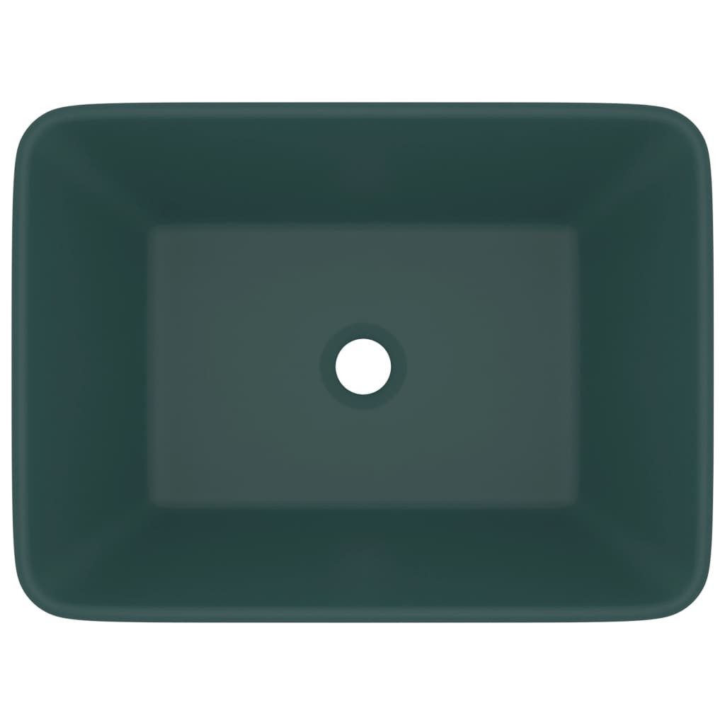 vidaXL Waschbecken Luxus-Waschbecken Matt Dunkelgrün 41x30x12 günstig online kaufen