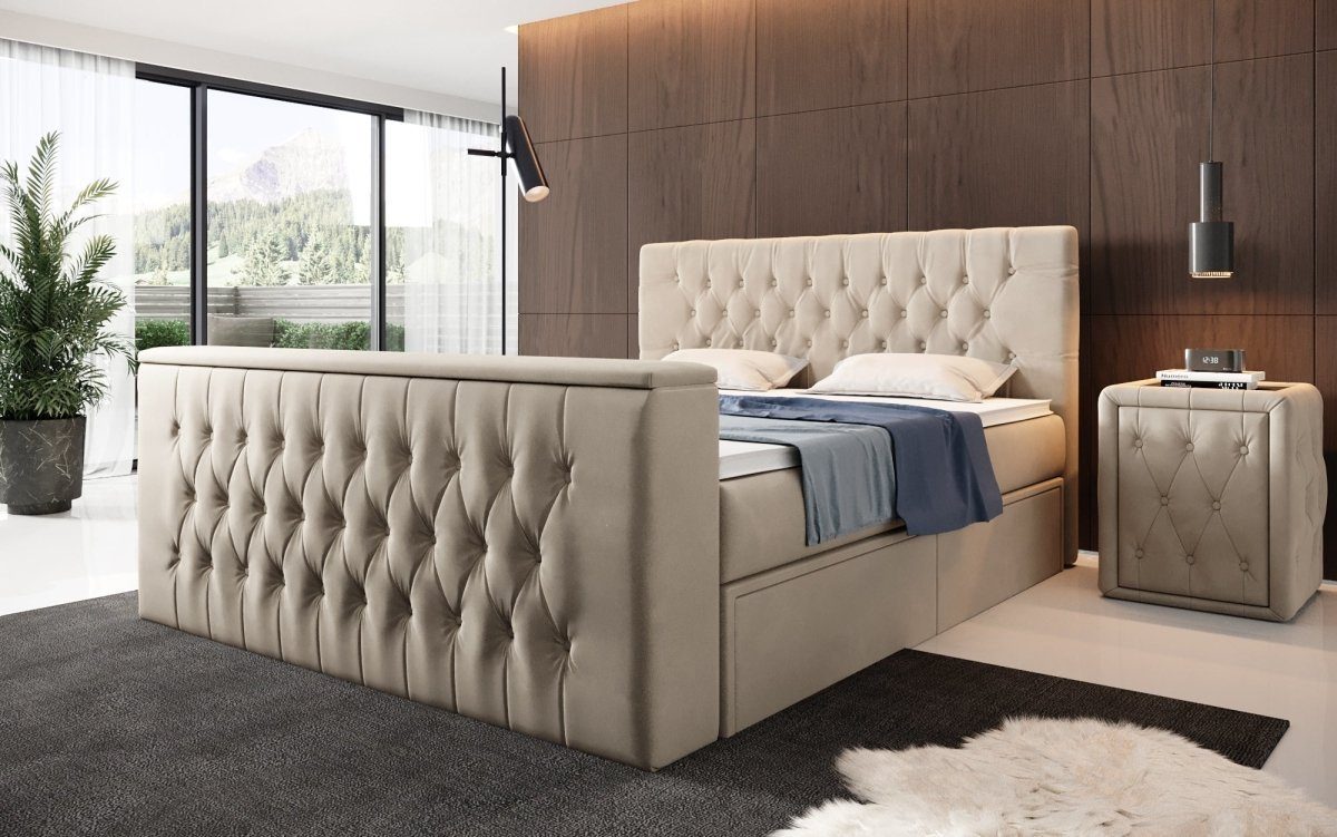 Luxusbetten24 Boxspringbett Vulnero, mit TV Lift günstig online kaufen