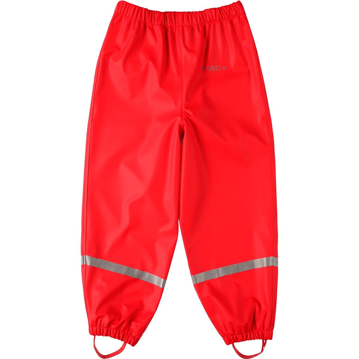 BMS für ideal für Regenbundhose 100% Matschhose den Waldkindergarten rot Kinder wasserdicht Regen- nachhaltig und BMS