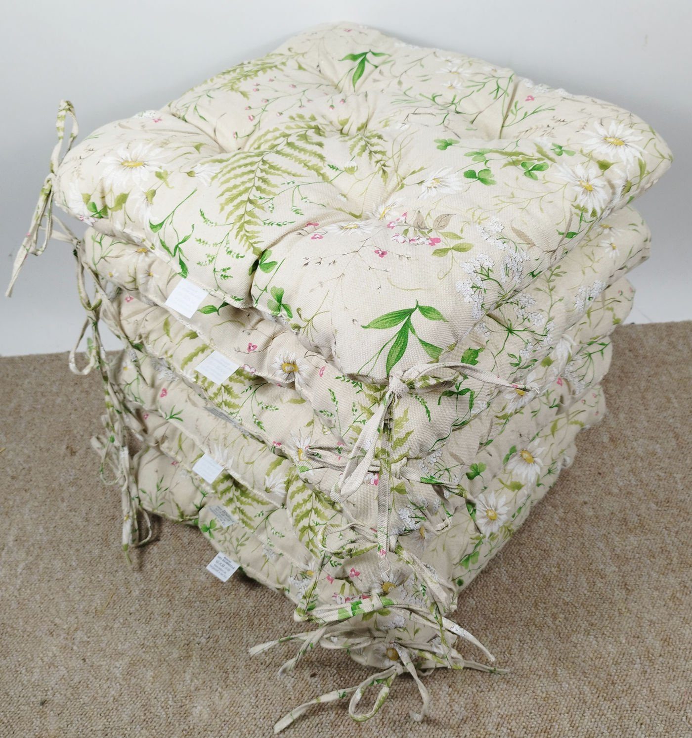 Rattani Stuhlkissen Set 6 x Stuhlkissen Sitzkissen Klara 42 x 42 cm günstig online kaufen