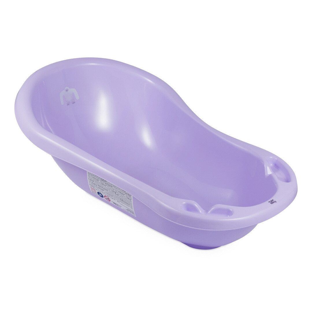 Hylat Baby Babybadewanne Baby Badewanne und WC Set – TÜV Rheinland zertifiziert – Yeti, Lite, (1-teilig, 1-tlg), Babybadewanne klein 86 cm mit Abfluss – Lila