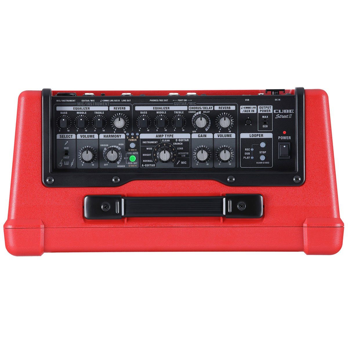 Boss by Roland Boss Cube Street II Verstärker Rot mit Klinkenkabel Verstärker (Anzahl Kanäle: 2, 10,00 W, mit Klinkenkabel)