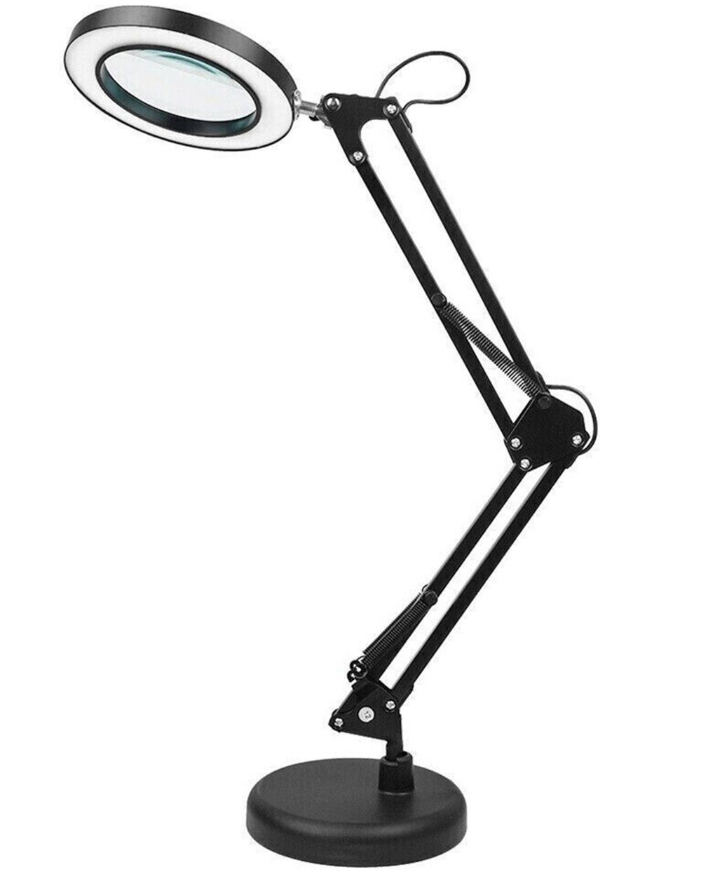 Dekorative LED Schreibtischlampe 2-in-1 stufenlos dimmbare LED-Schreibtischlampe, Lupe mit Licht und Ständer