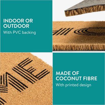HOMELEVEL Bodenschutzmatte Fußmatte aus Kokosfasern - Kokos Fussmatte für aussen mit Antirutsch, 1-St.