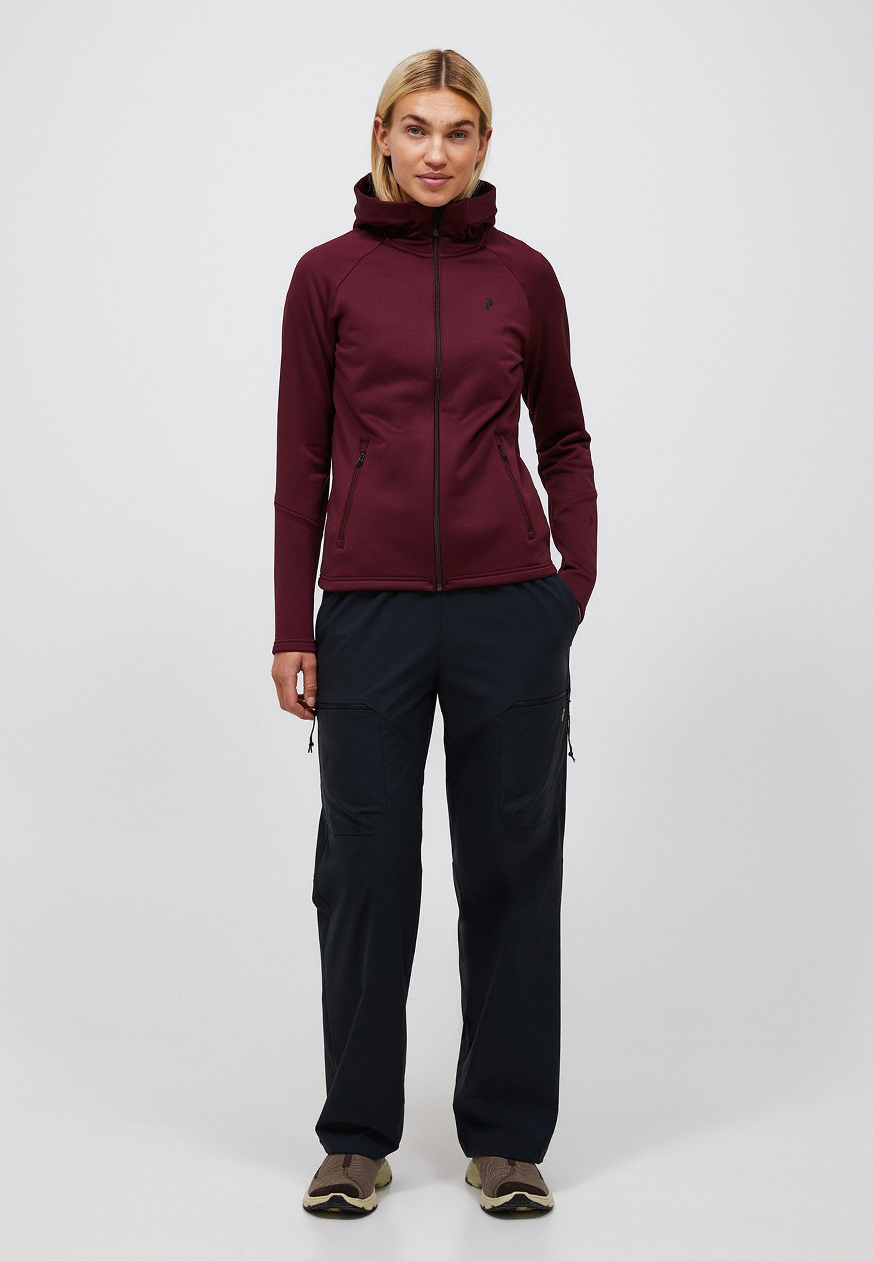 Peak Performance Fleecejacke W Rider Essentials Midlayer Zip Hood mit sportivem Design
