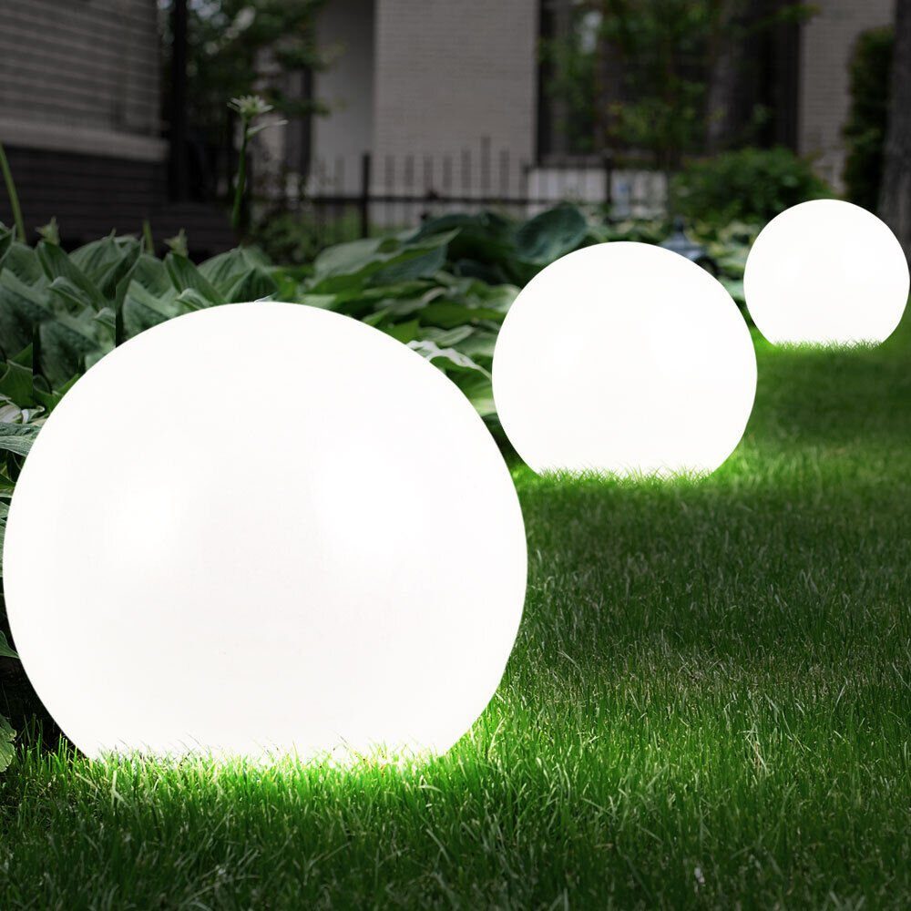 etc-shop LED Gartenleuchte, LED-Leuchtmittel fest LED Gartendeko Garten Solarleuchte Kugel verbaut, Kugelleuchte Solar
