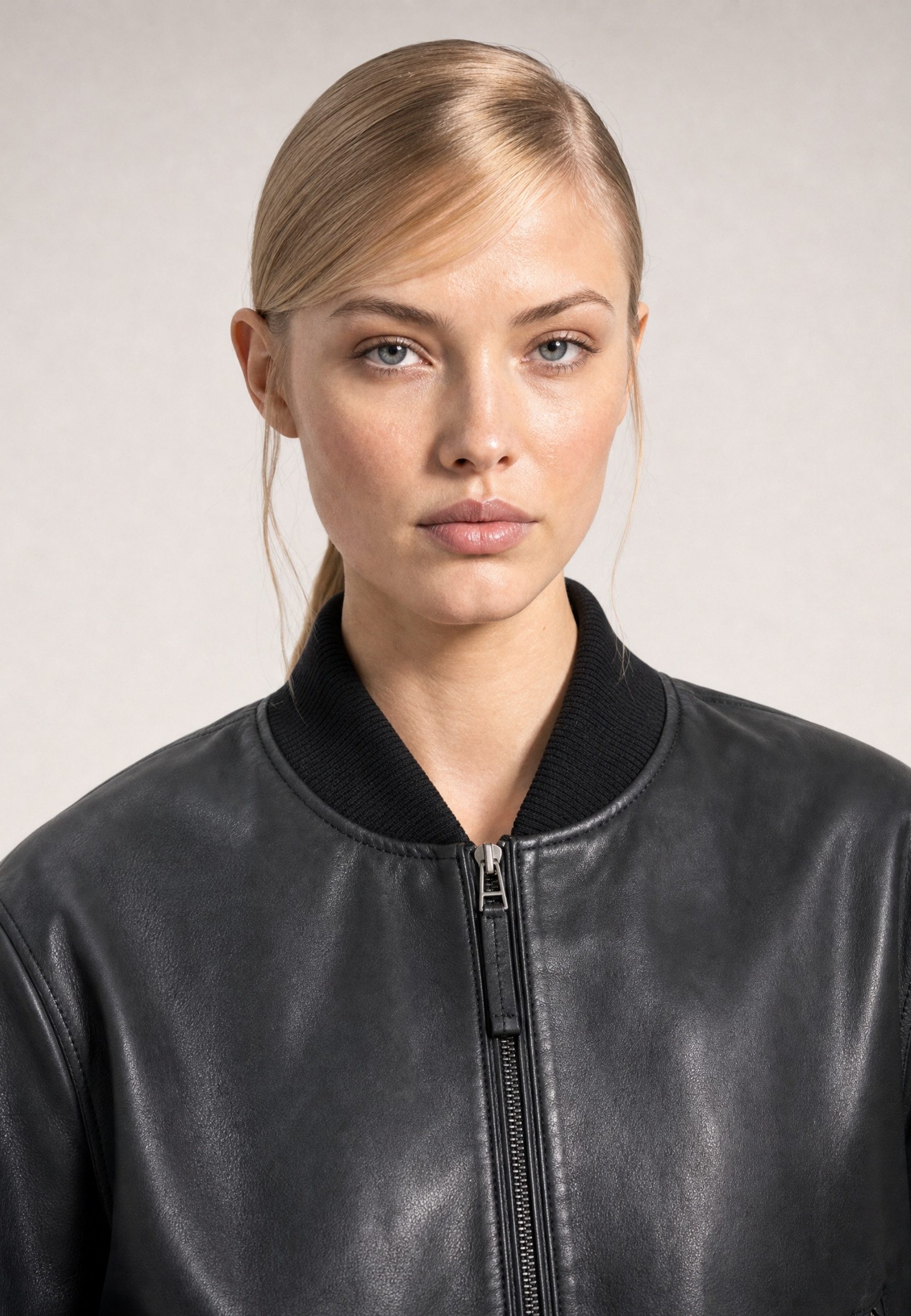 RICANO Lederjacke Brasil Lederbomberjacke mit Strickkragen – Bild 4 von 5