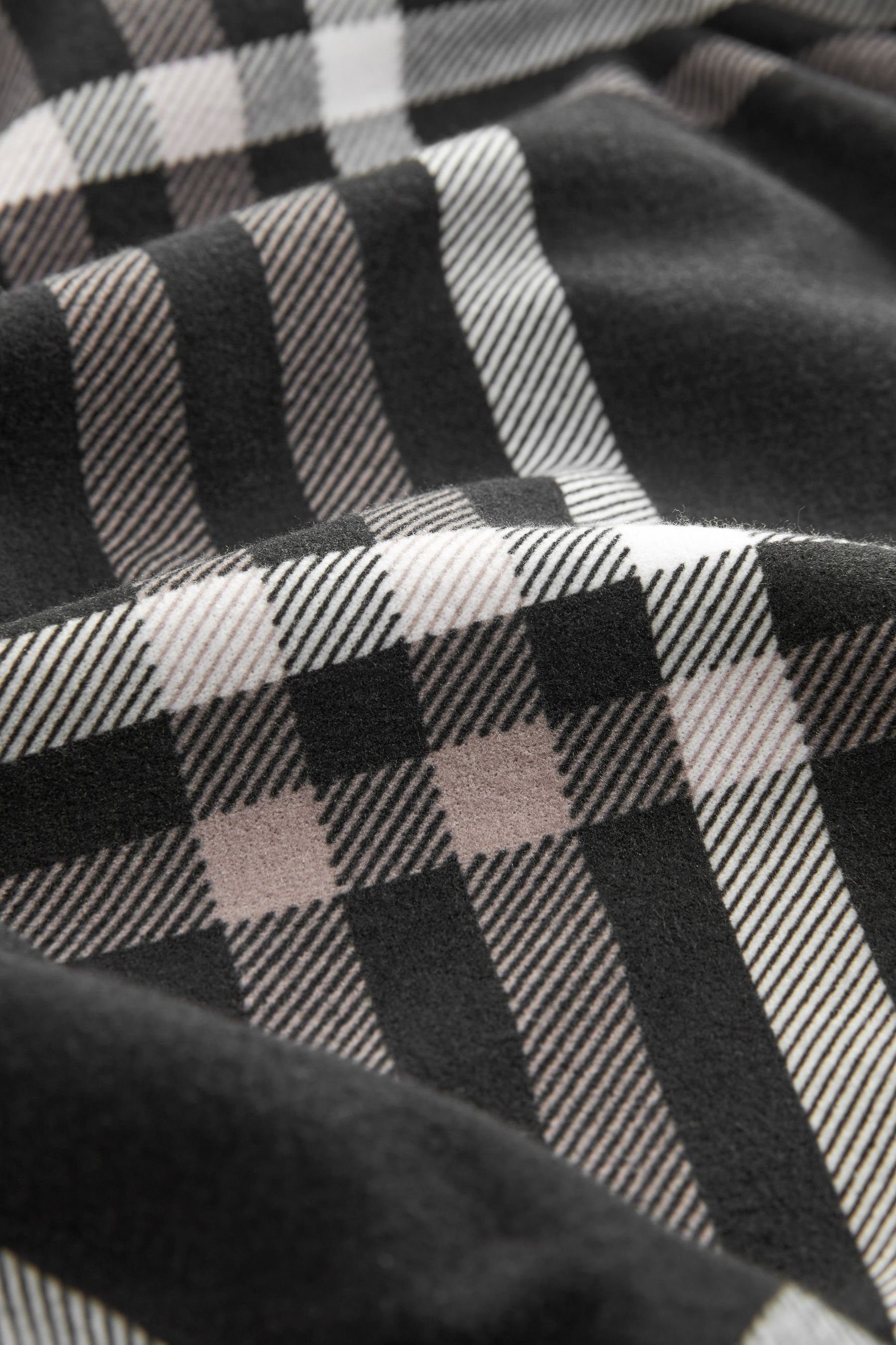Check Motionflex Pyjama Black Schlafanzug Bündchen Next (2 mit tlg) Bequemer